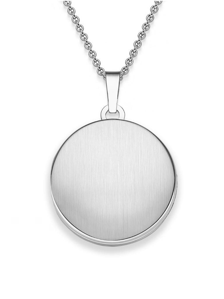 Amoonic Amulett Medaillon Rund zum Öffnen für Bilder Silber 925 Kette für Foto (inkl. Schmucketui), Anhänger aufklappbar befüllbar Foto Gold Rosegold vergoldet Geschenk