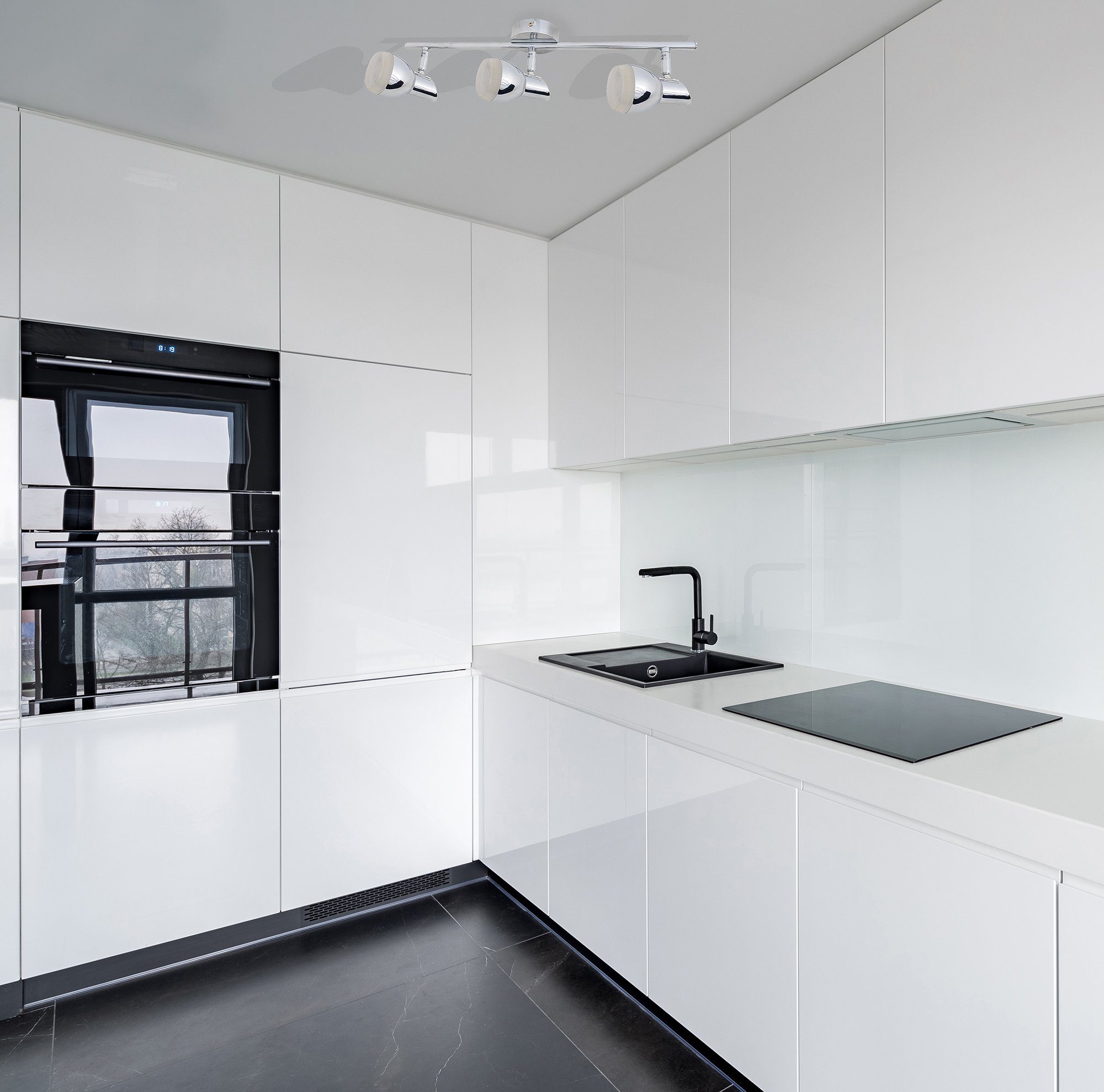 näve LED Deckenspot Chromey, LED fest integriert, Warmweiß, für Wand und Decke geeignet, Farbe: chrom