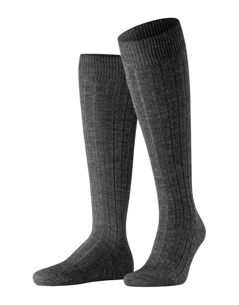 Kniestrümpfe Teppich im Schuh (klimaregulierende Merinowolle) anthrazitgrau Herren