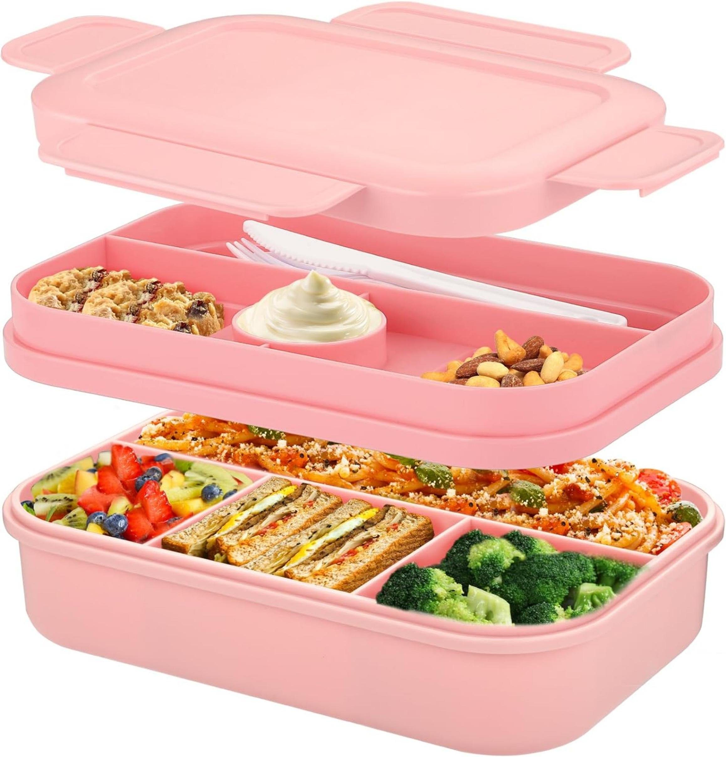 Coonoor Lunchbox Snackbox Box mit variablen Fächern Brotdose Kinder mit Fächern