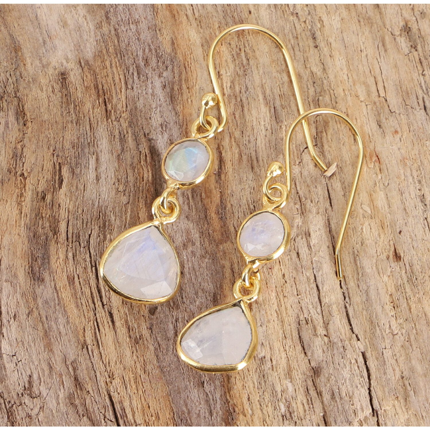 Guru-Shop Paar Ohrhänger Vergoldete Boho Ohrringe aus Sterlingsilber,.. günstig online kaufen