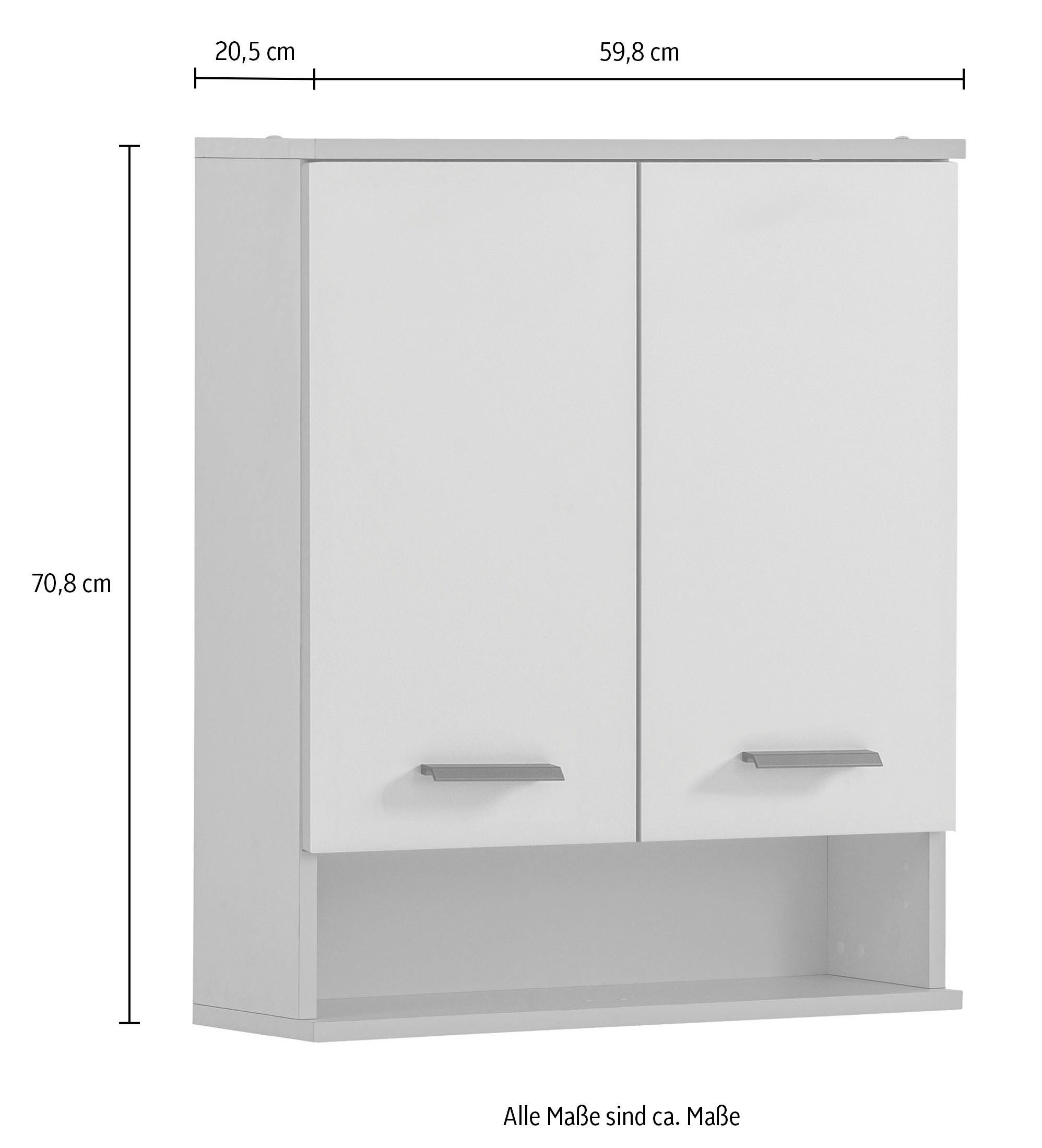 welltime Hängeschrank "Palermo, Breite 59 cm", 2 Türen, Metallbeschläge günstig online kaufen