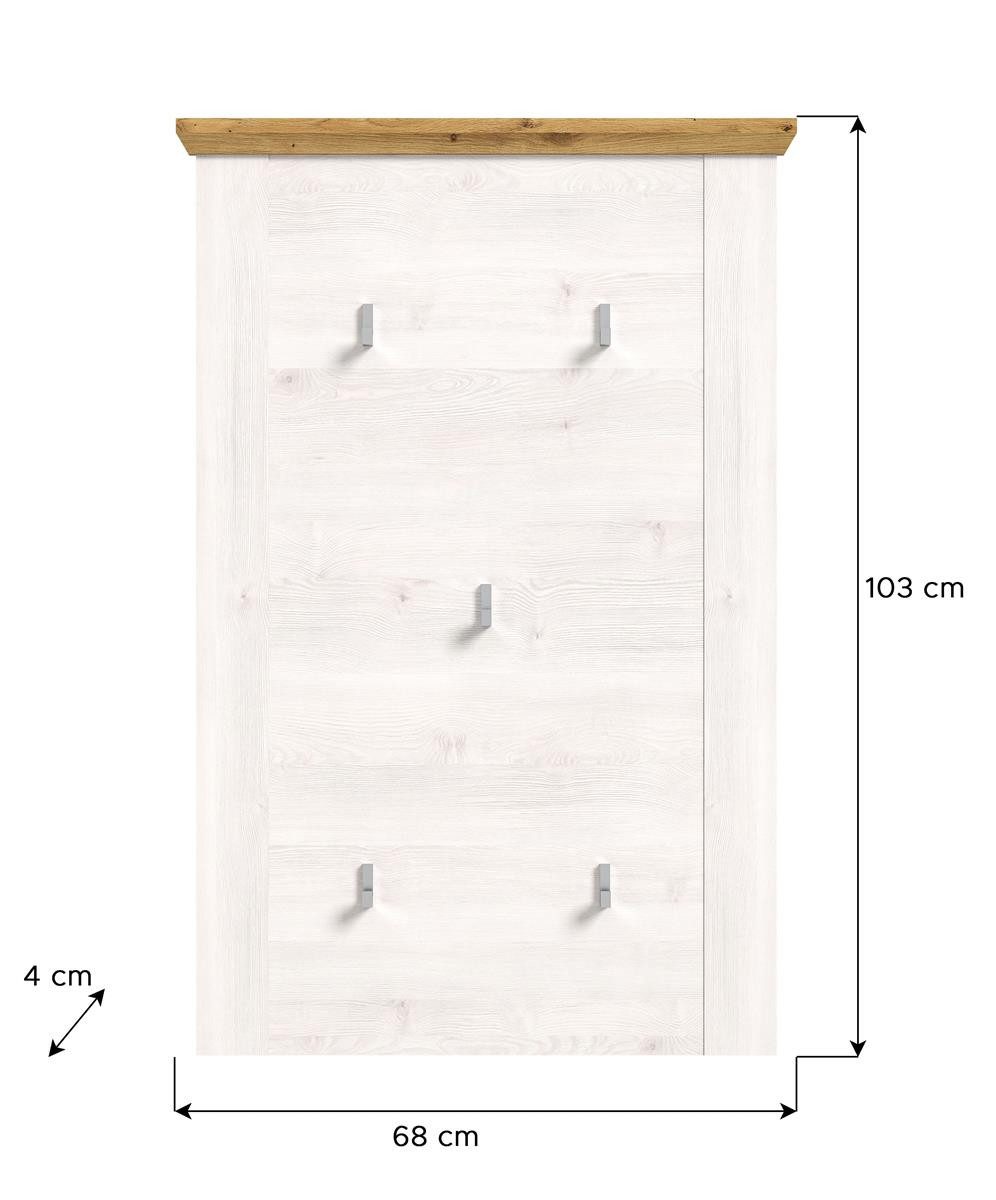 möbelvita Kompaktgarderobe Bella Garderobenpaneel B/H/T 68x103x4 in Sibiu Lärche