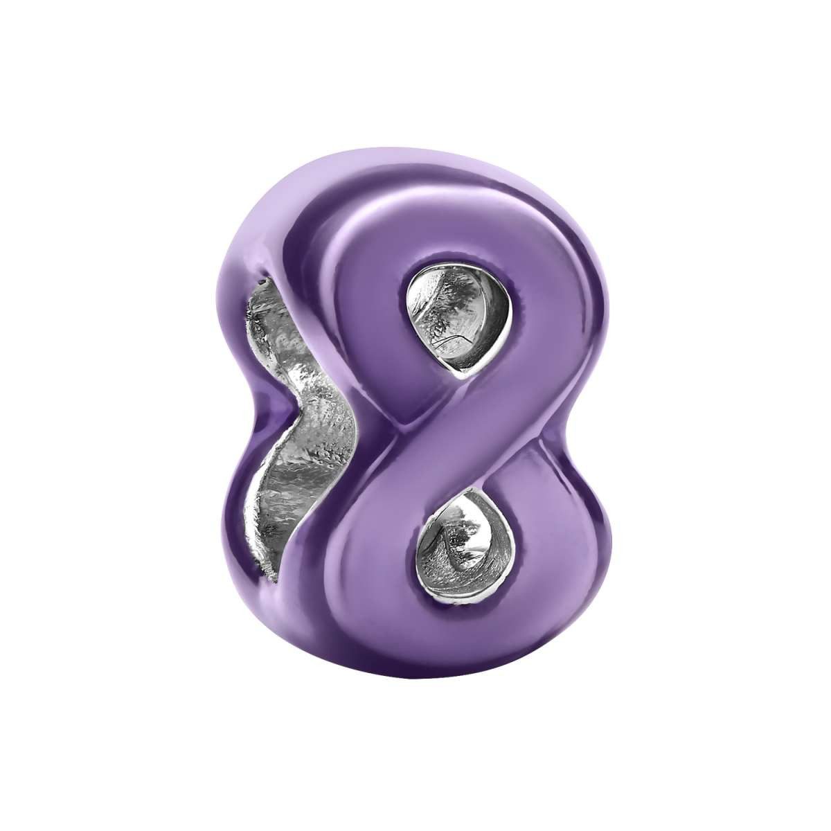 Pandora Bead 794909C01, Mini Silber Lilafarbenes Unendlichkeitszeichen