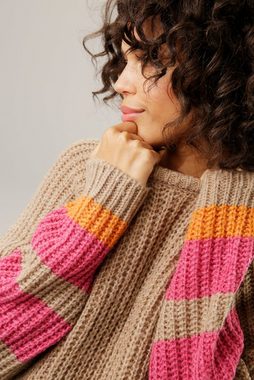 Aniston CASUAL Strickpullover mit farbenfrohen Streifen in den Ärmeln