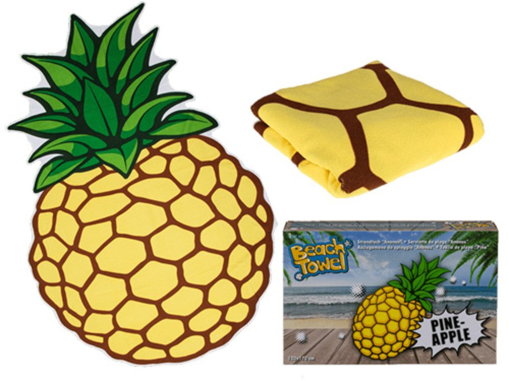Out of the Blue Strandtücher Strandtuch Ananas ca. 120 x 70 cm 100% Polyester, Polyester (1-St)