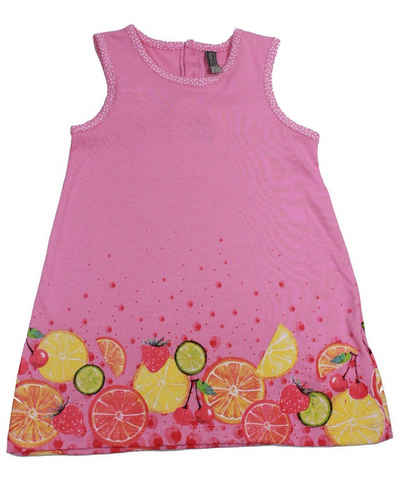LOSAN A-Linien-Kleid Losan Mädchen Trägerkleid Kleid Früchte rosa (1-tlg)