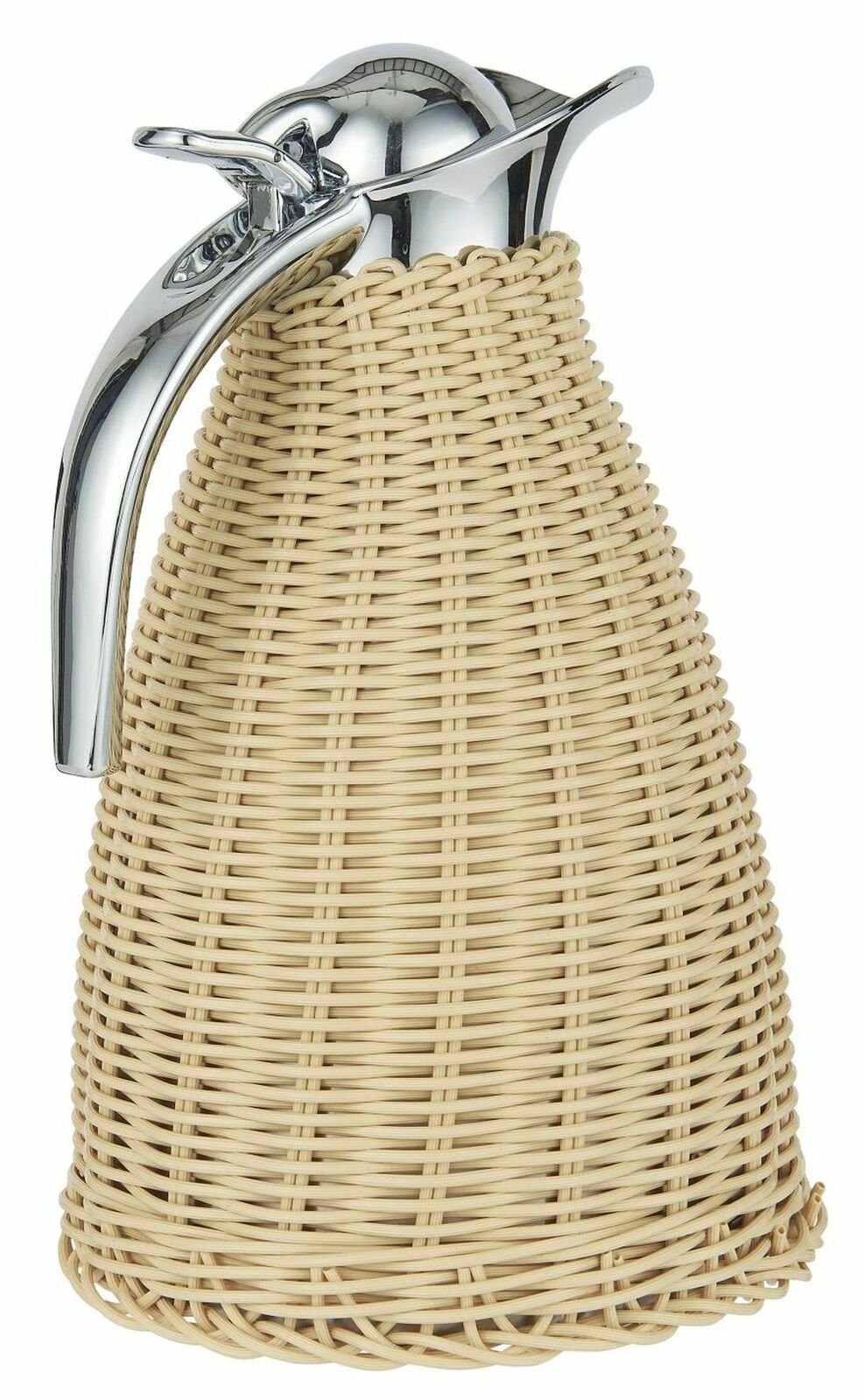 Ib Laursen Isolierkanne Thermoskanne Kaffeekanne 1500 ml Rattan Edelstahl Natur Ib Laursen