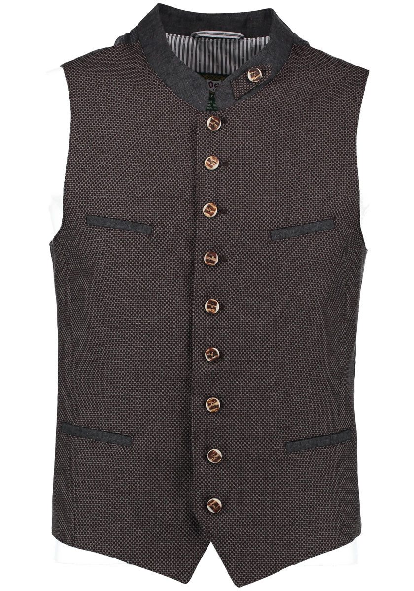 OS Trachten Trachtenweste Qalimo Slim Fit, 4 Leistentaschen, ärmellos günstig online kaufen