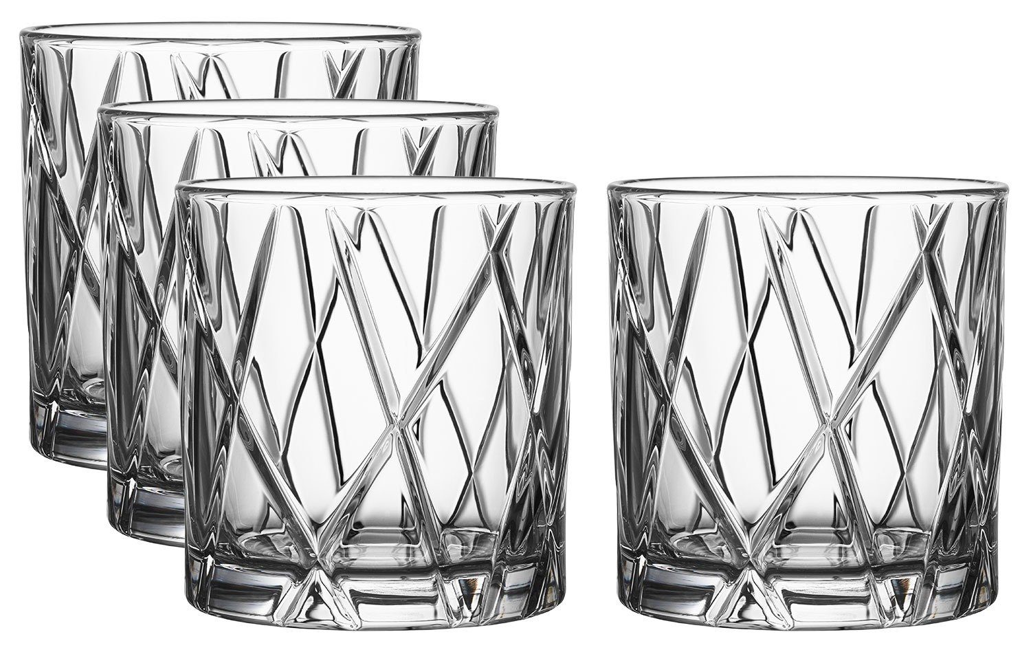 Whiskyglas City Double Old Fashioned Glas 34 cl 4 Stk. Höhe 9,1 cm; Ø 8,6 cm; Kristallglas