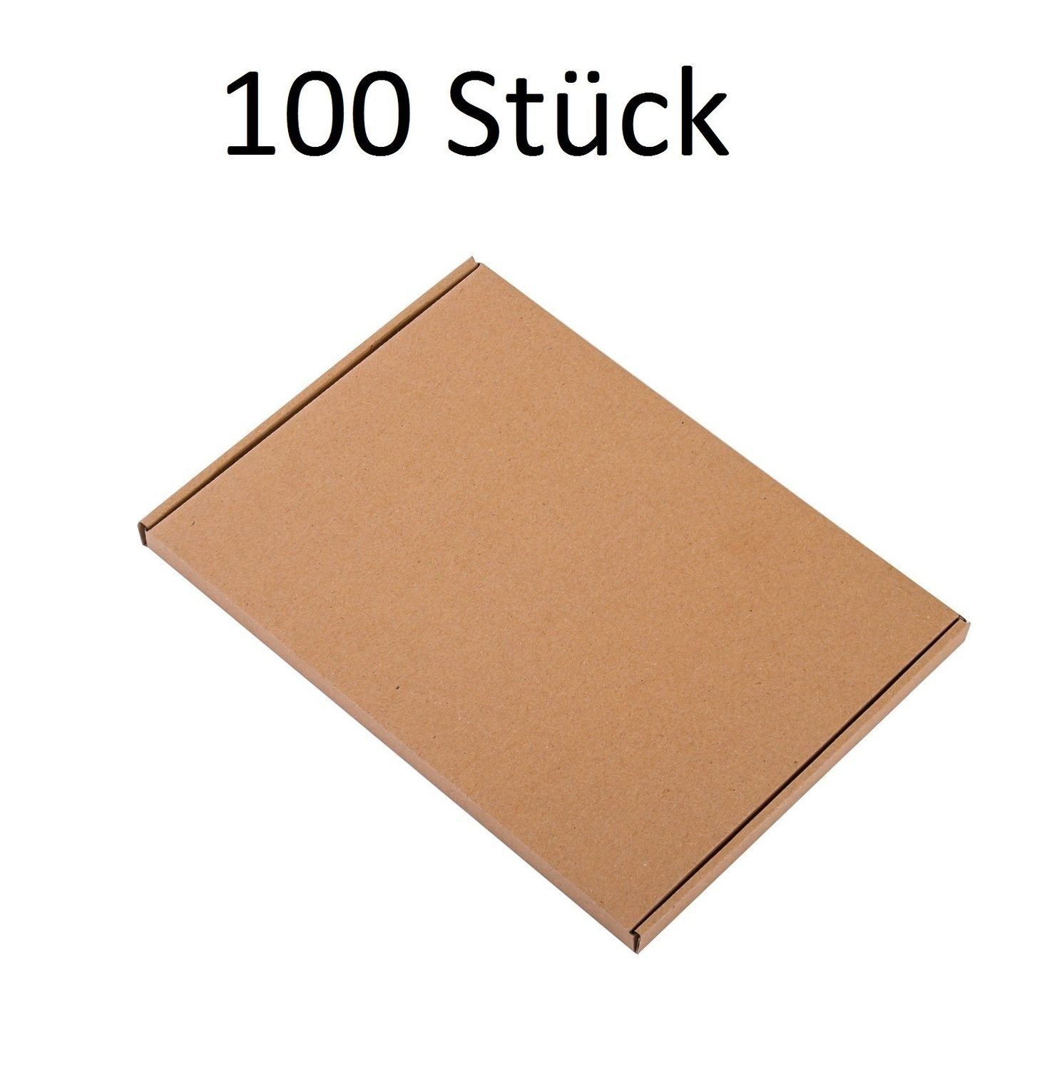 BURI Aufbewahrungsbox 100 Stück Wellpapp-Faltkarton Versandpackung Versandkarton Pappkarton