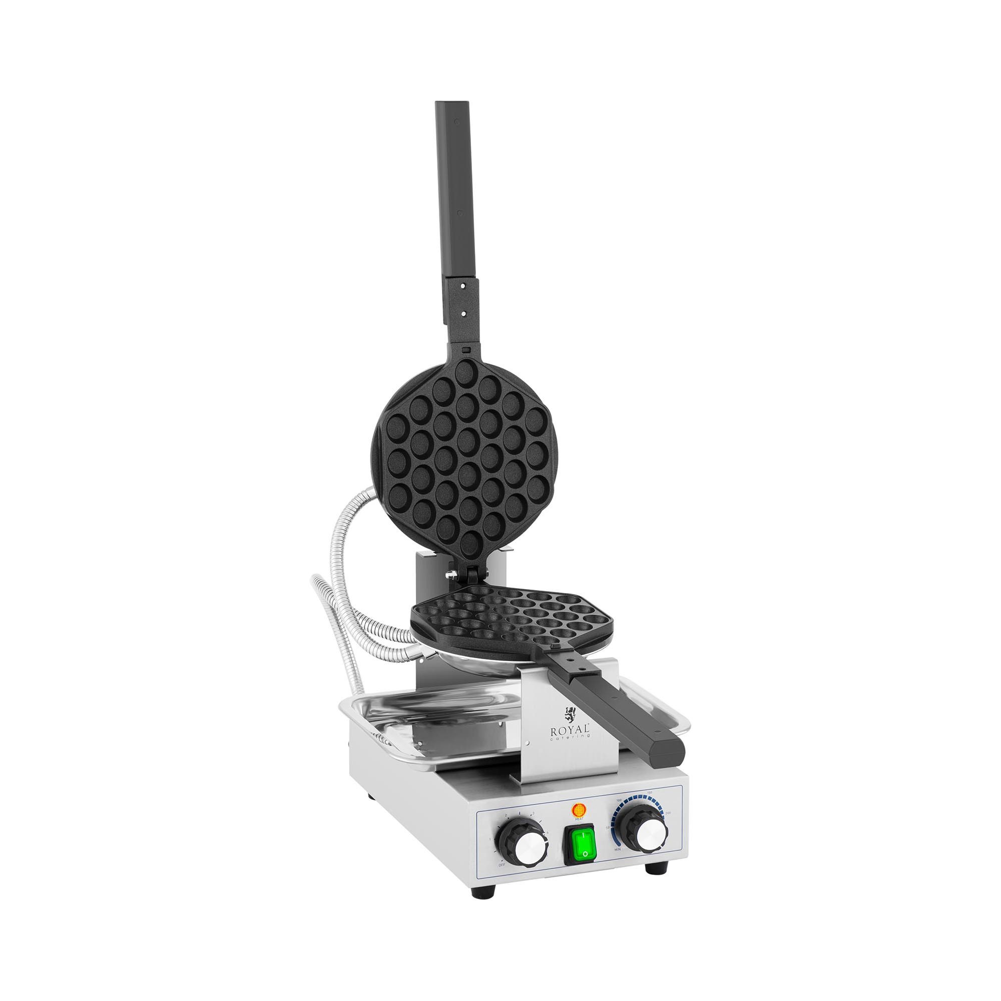 Royal Catering Waffeleisen Bubble Waffeln Maker Eierwaffeln Waffle Kuchen Round 50 - 250°C, 1,400 W