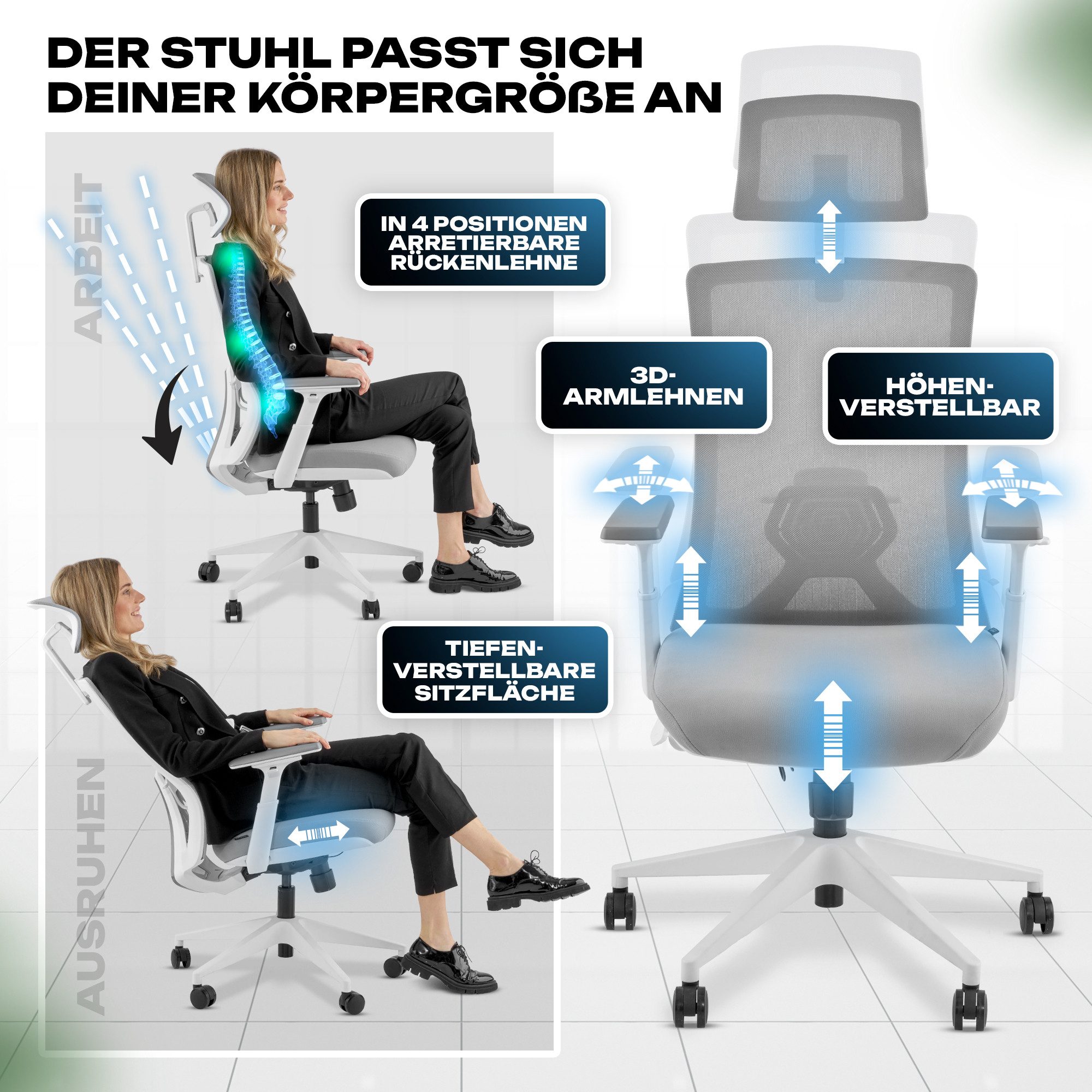 VALKENSTOL Bürostuhl M3 Ergonomischer Bürostuhl 150 günstig online kaufen