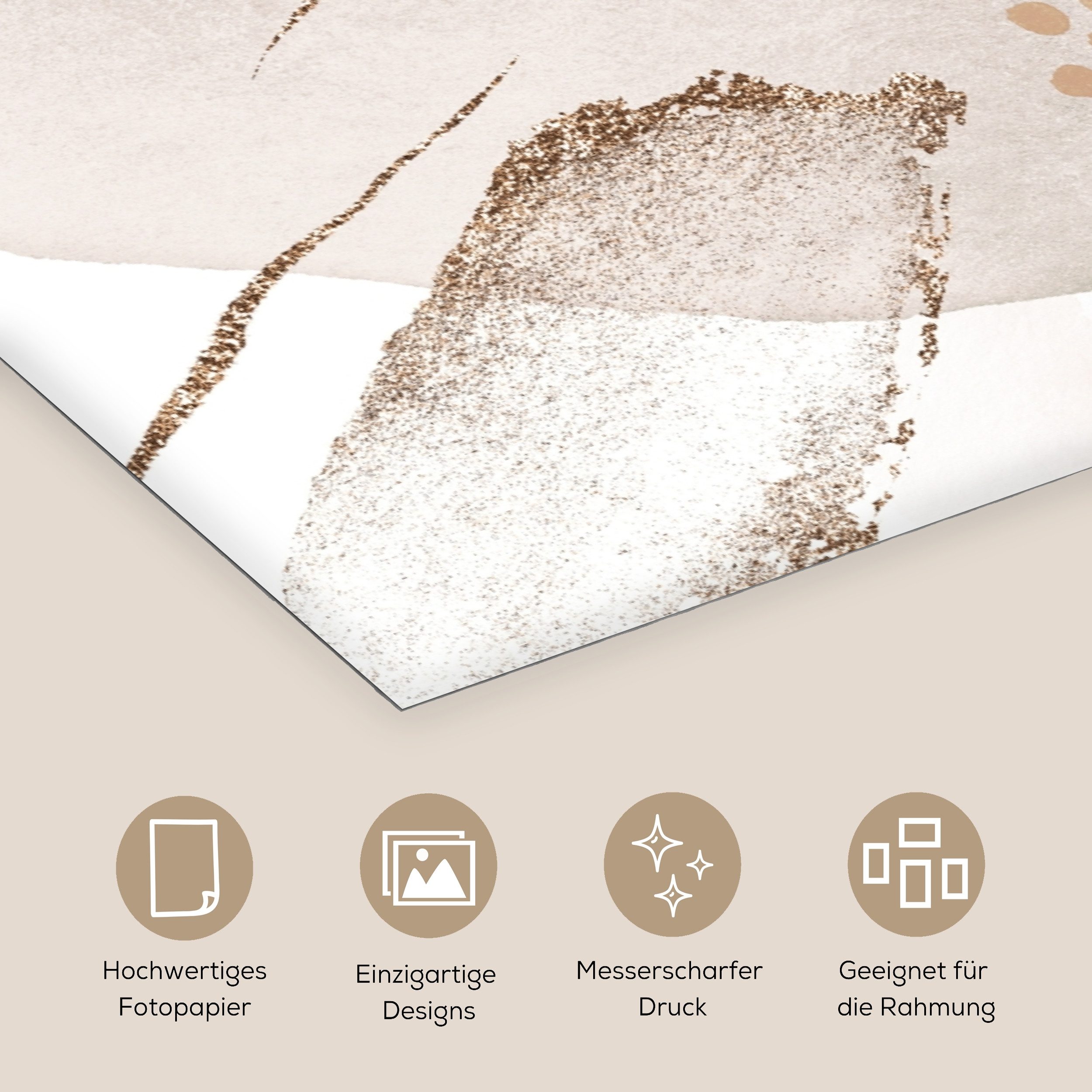 MuchoWow Poster Aquarell - Beige - Pastell - Modern - Abstrakt, (1 St), Poster ohne Rahmen, Wandbild, Wandposter, 30x20 cm