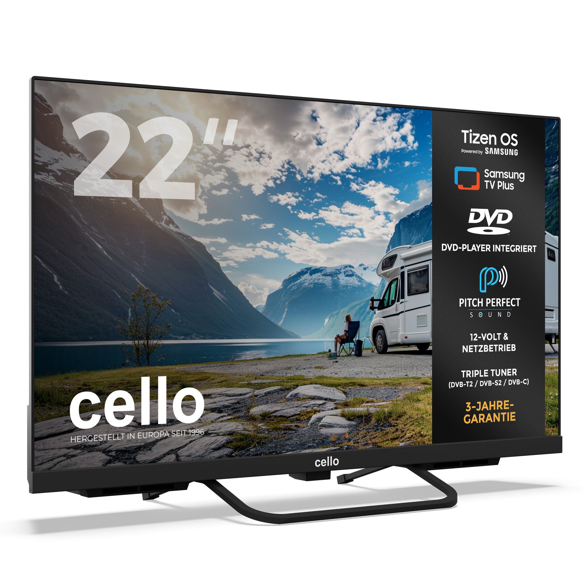 Cello CTrav-22TZF LED-Fernseher (55,88 cm/22 Zoll, Full HD, Smart-TV)