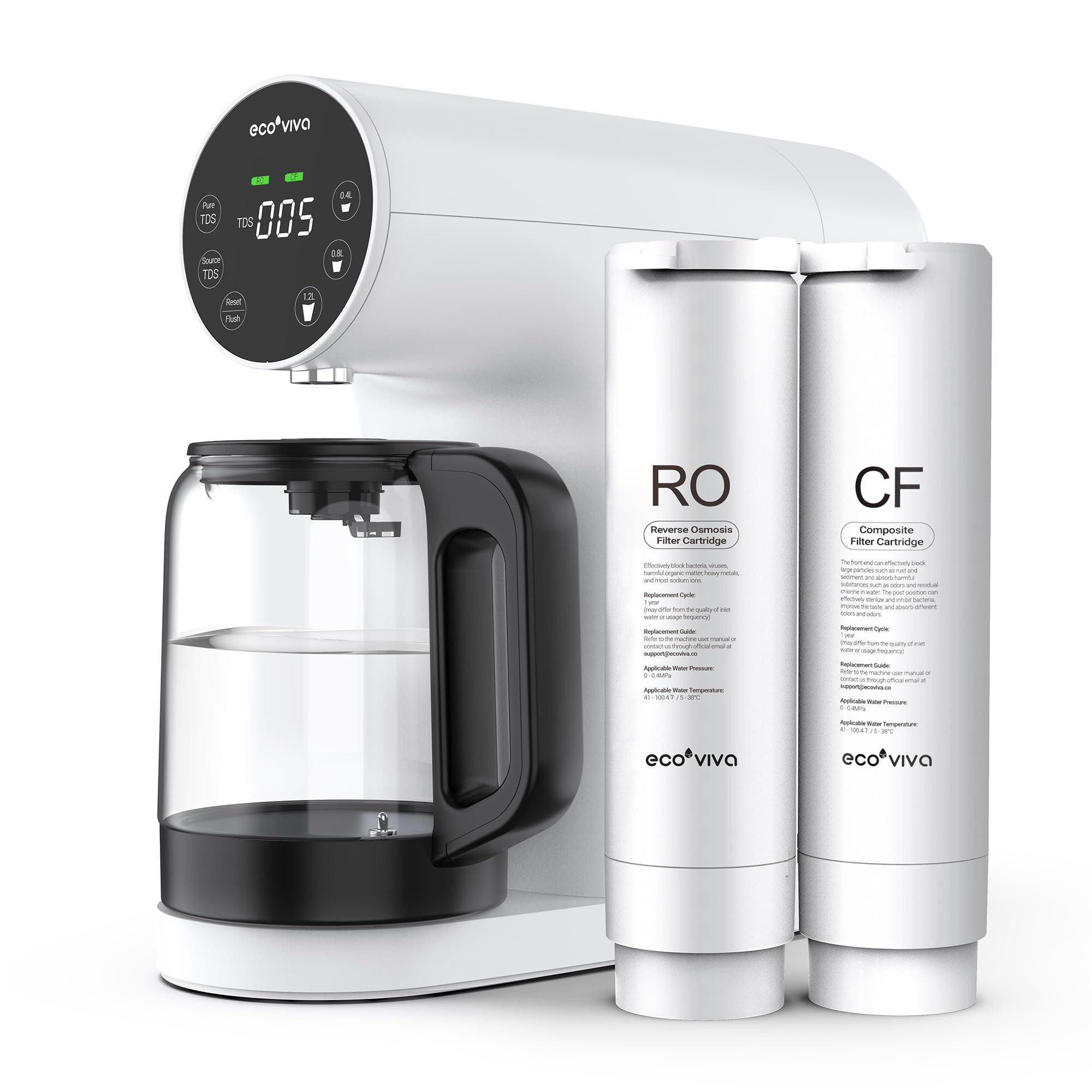 Kalk- und Wasserfilter WP-RO-200G Auftisch Osmoseanlage, Trinkwasser Umkehrosmoseanlage