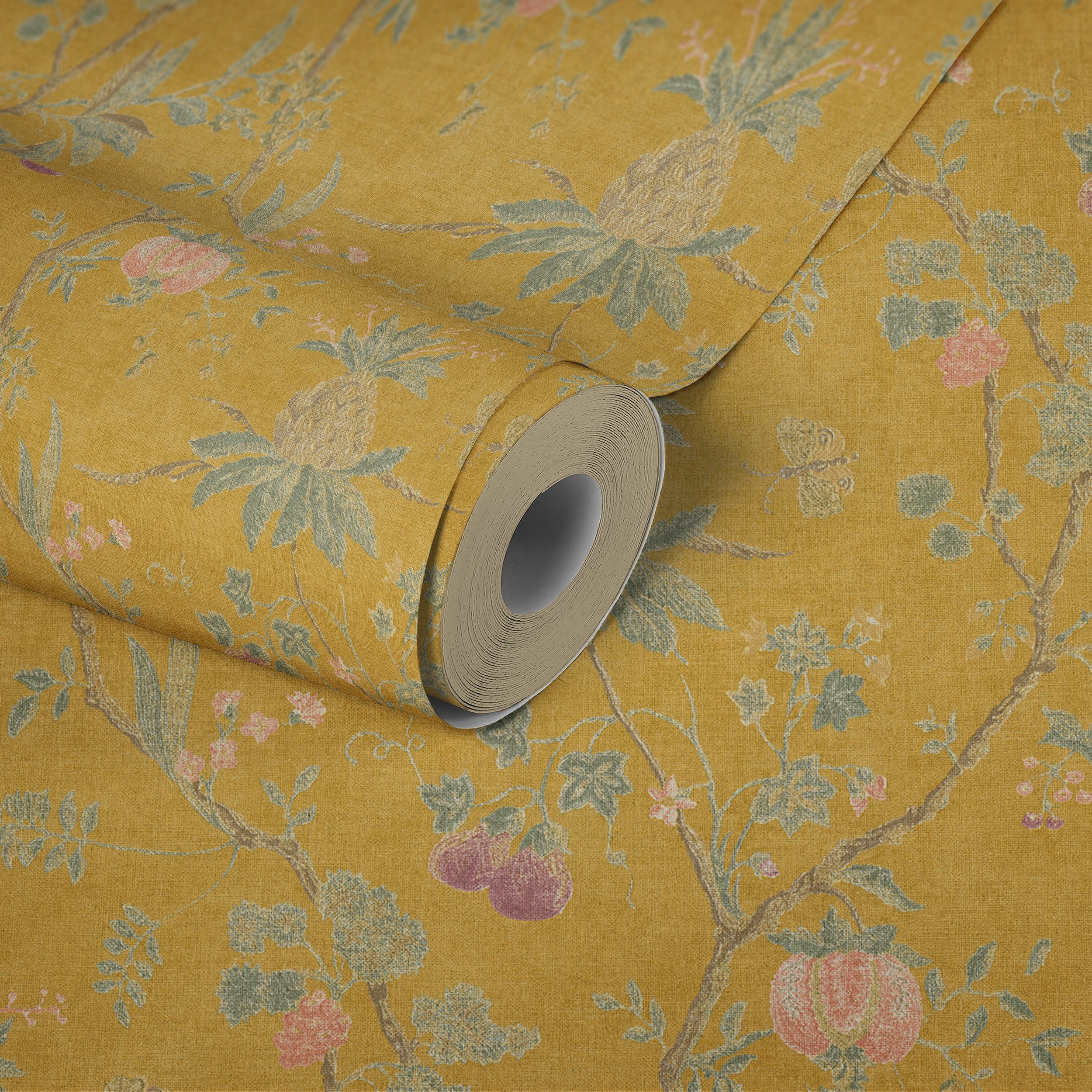 living walls Vliestapete Paradise Garden, leicht strukturiert, floral, geblümt, Floral Tapete Blumen Tapeten Wohnzimmer Schlafzimmer Küche Flur Design