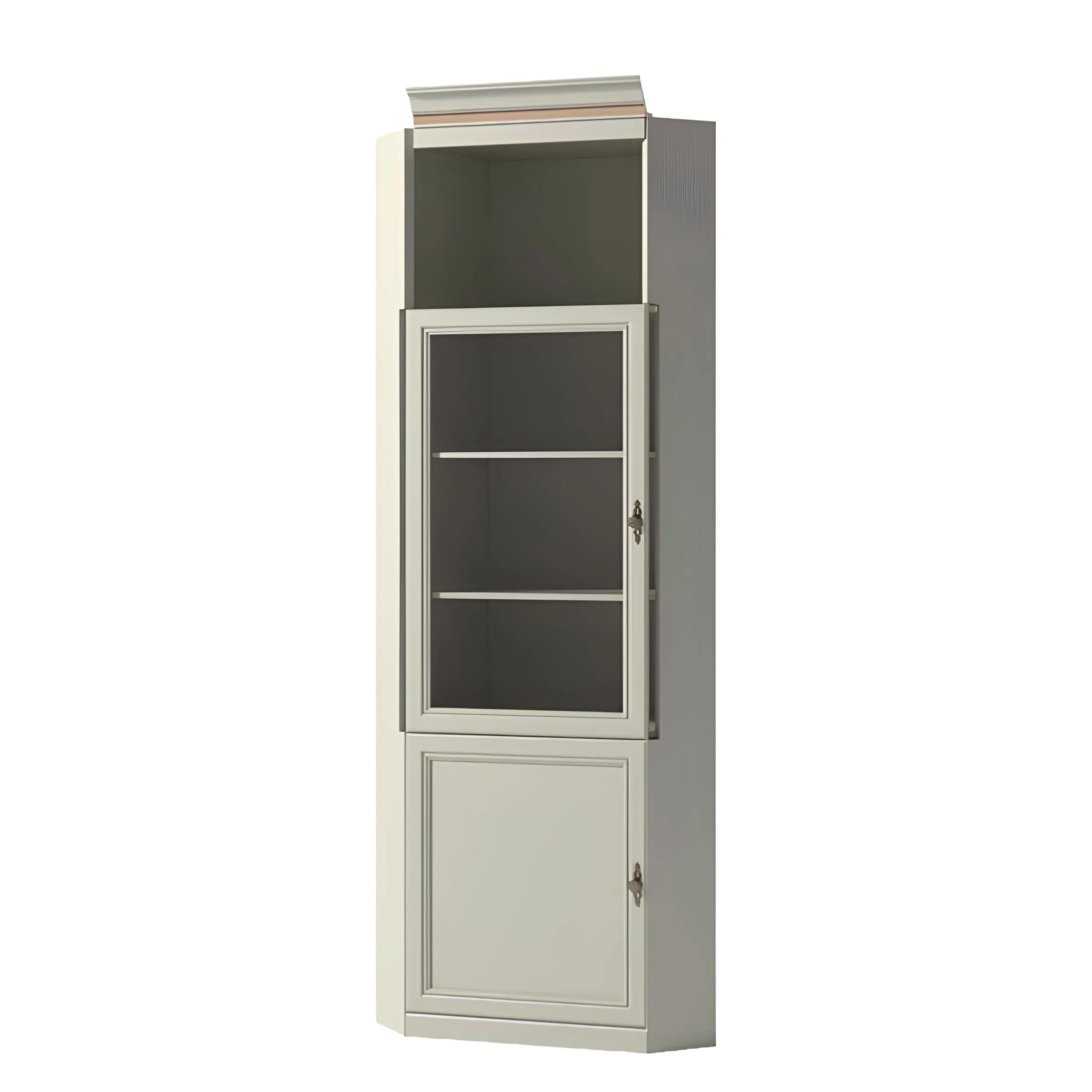 Xlmoebel Eckvitrine Eckregal und Eckschrank aus Glas für modernes Wohnzimmer (1-St., Eckvitrine) Hergestellt in Europa