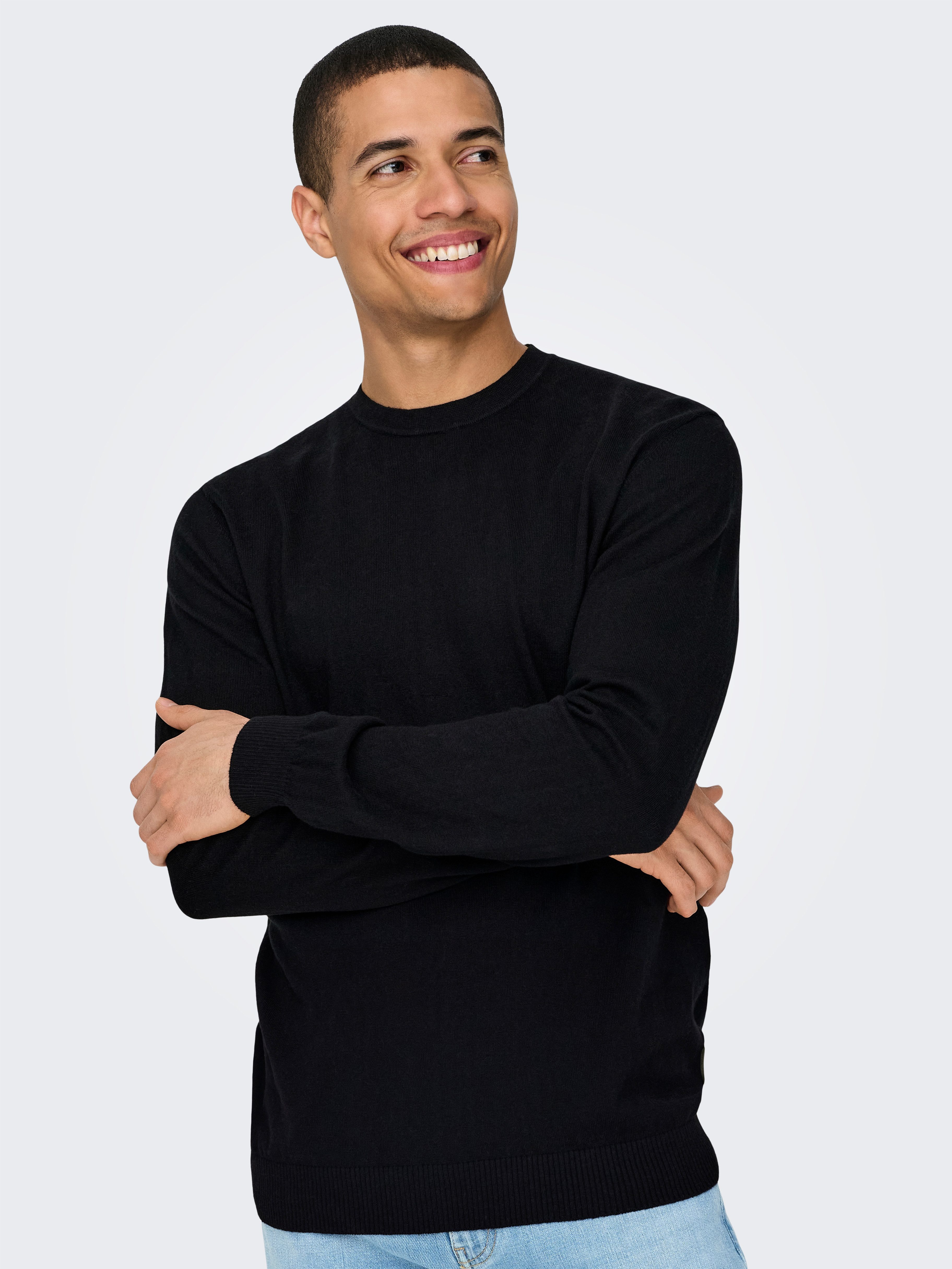 ONLY & SONS Strickpullover ONSLOUI REG 12 MEL CREW KNIT NOOS günstig online kaufen