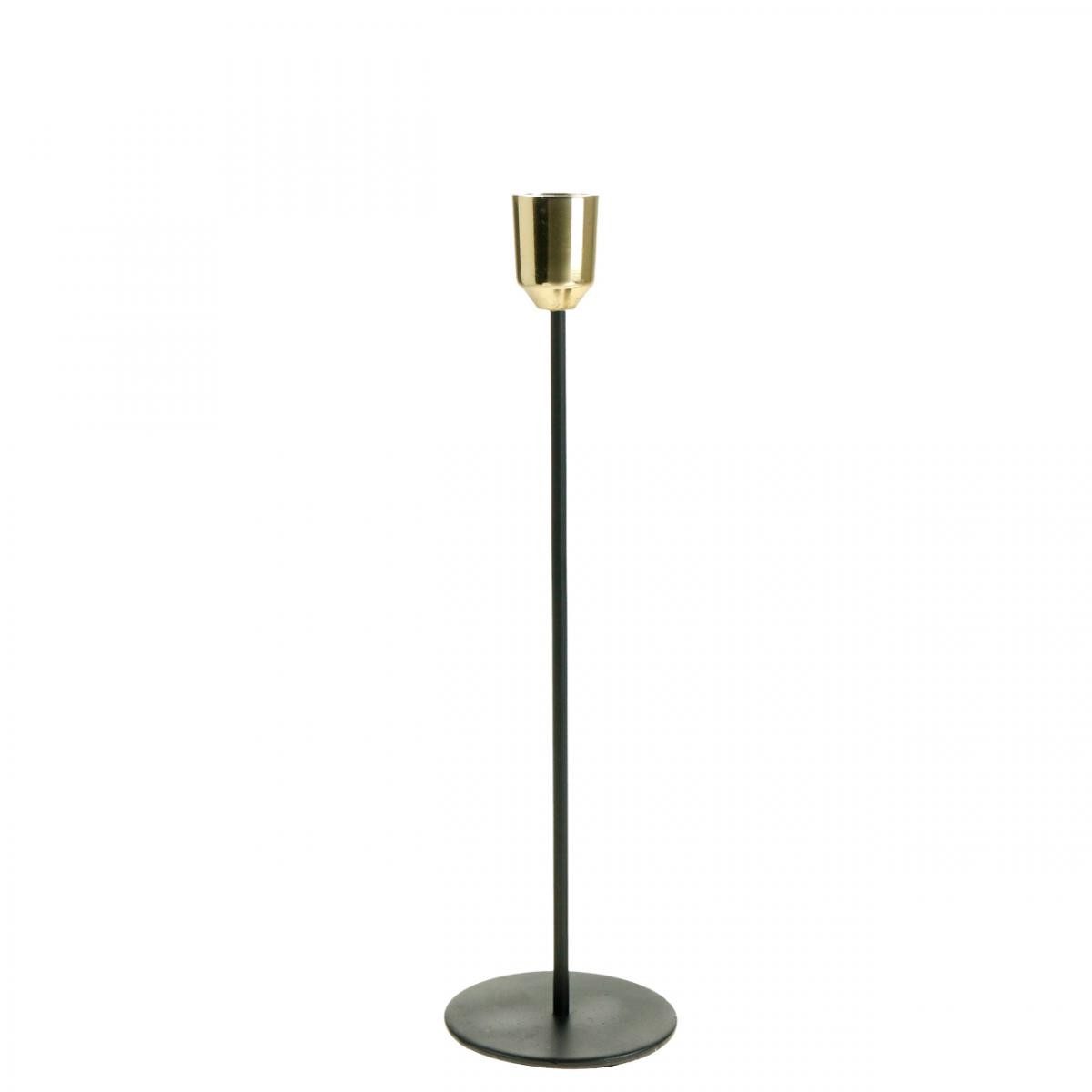Kerzenhalter Eleganter Metal Kerzenhalter Gold Schwarz Tischdeko H29cm