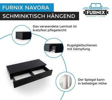Furnix Schminktisch hängend NAVORA Frisiertisch (2-er Set Schminktisch mit Spiegel), B100 x H19,4 x T38 cm