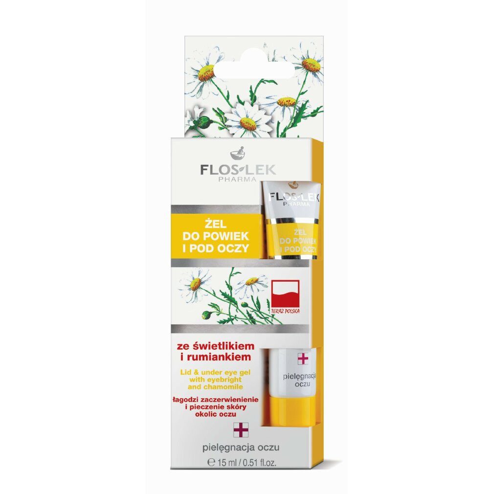 Floslek Körperpflegemittel FLOSLEK Pharma Lid- & Unteraugengel mit Augentrost und Kamille