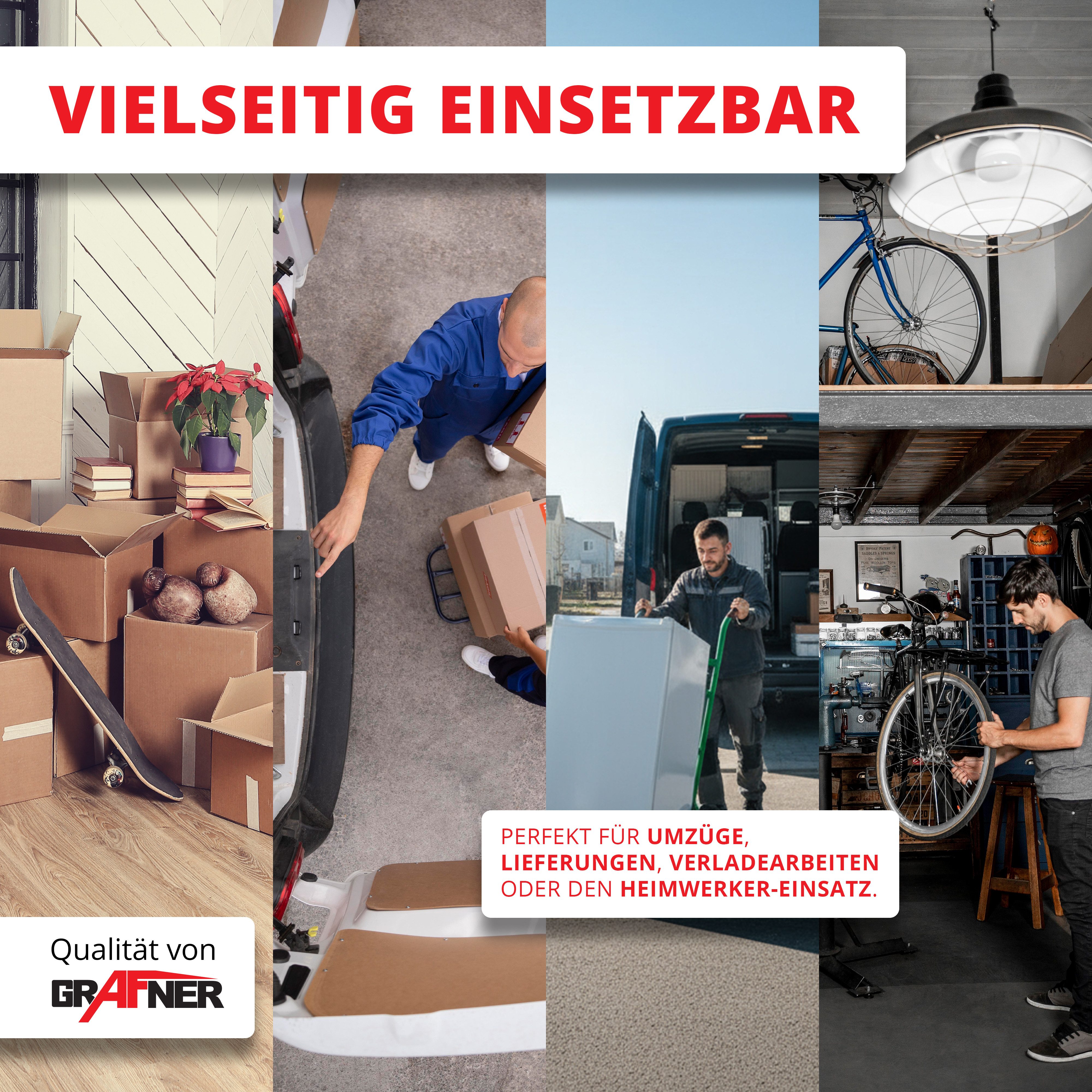 Grafner hand truck, extendable, 200 kg capacity, foldable, 200 kg load capacity