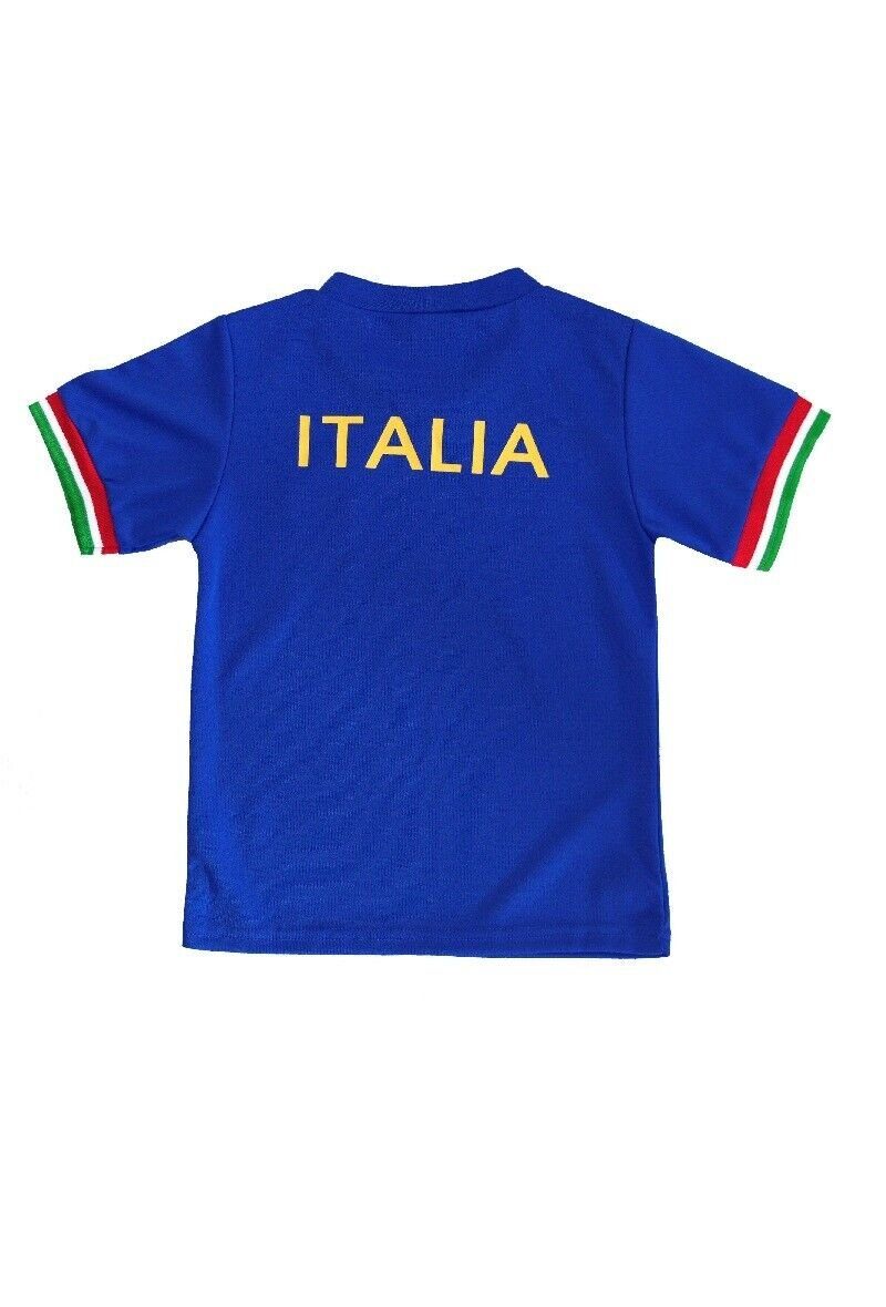 Shorts Fashion Italien, Blau Fußballtrikot Boy Trikot Fan Italia, + Set Fussball JS178