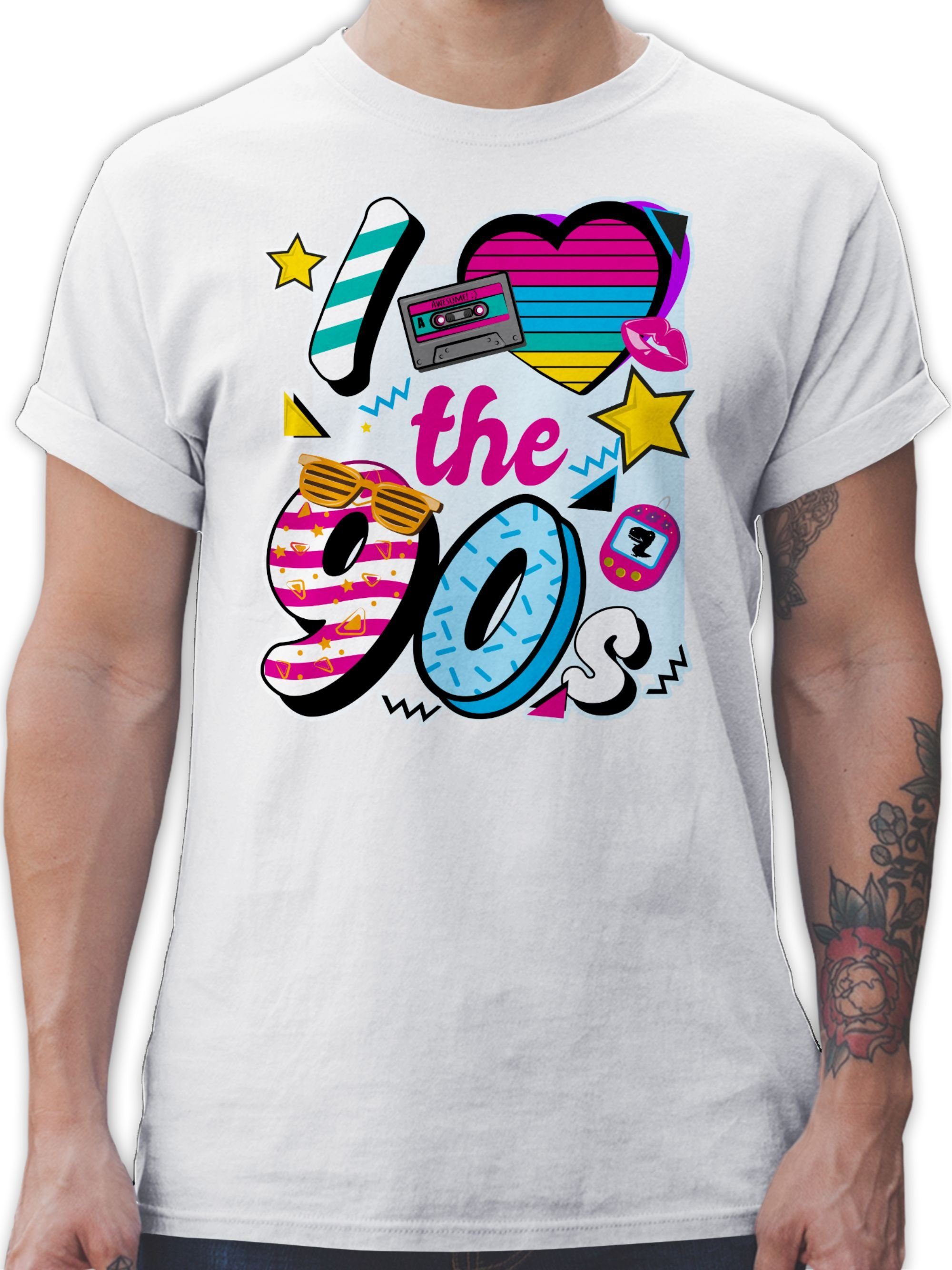 the 90s Statement love Shirtracer T-Shirt I 02 Weiß Sprüche