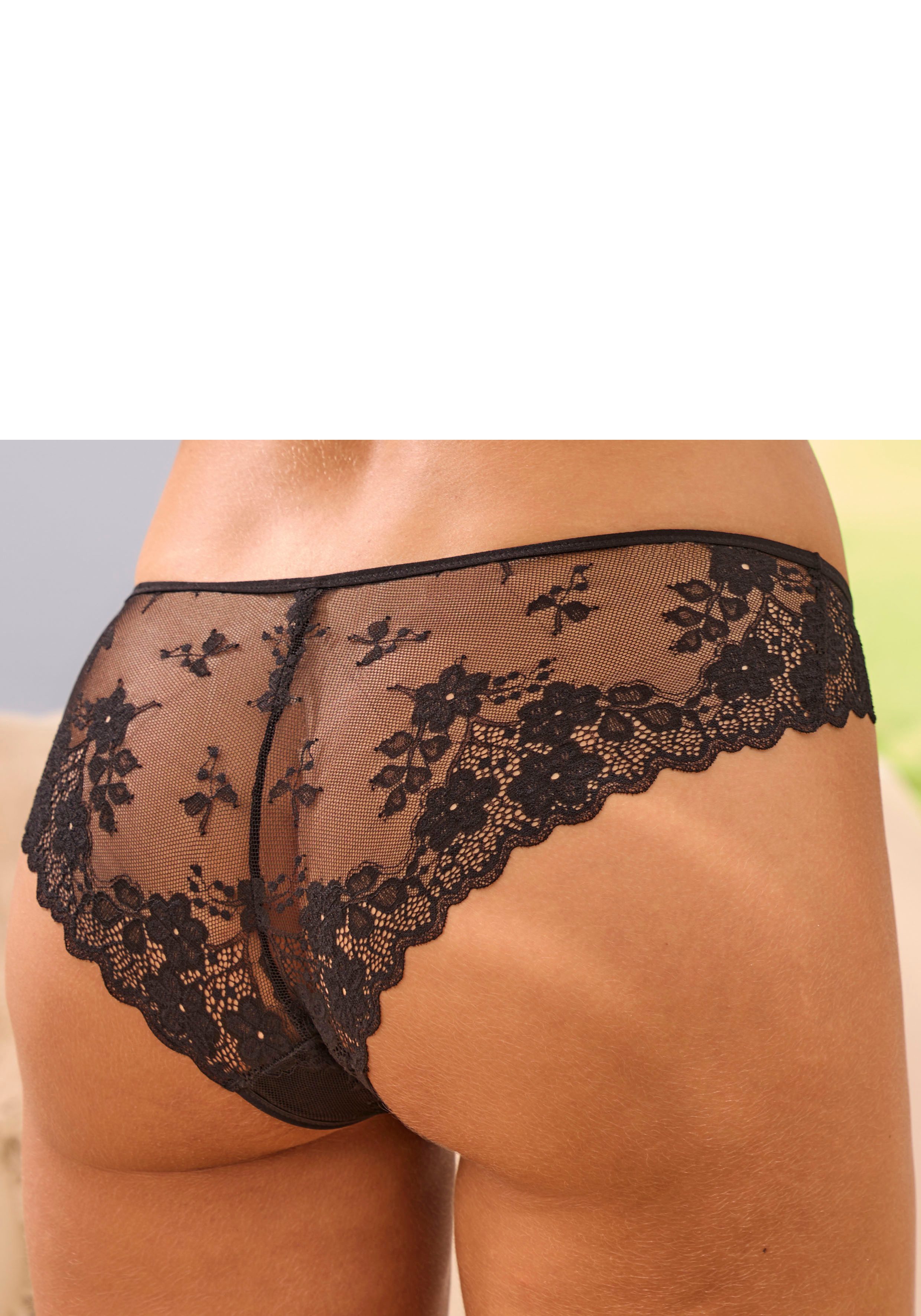 Vivance by Lascana Slip Julia aus zarter Jacquardspitze mit edlem Accessoire – Bild 3 von 5