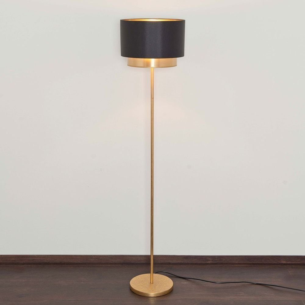 Holländer Stehlampe Mattia Rund Eisen Gold-Schwarz gold, schwarz | Standleuchten