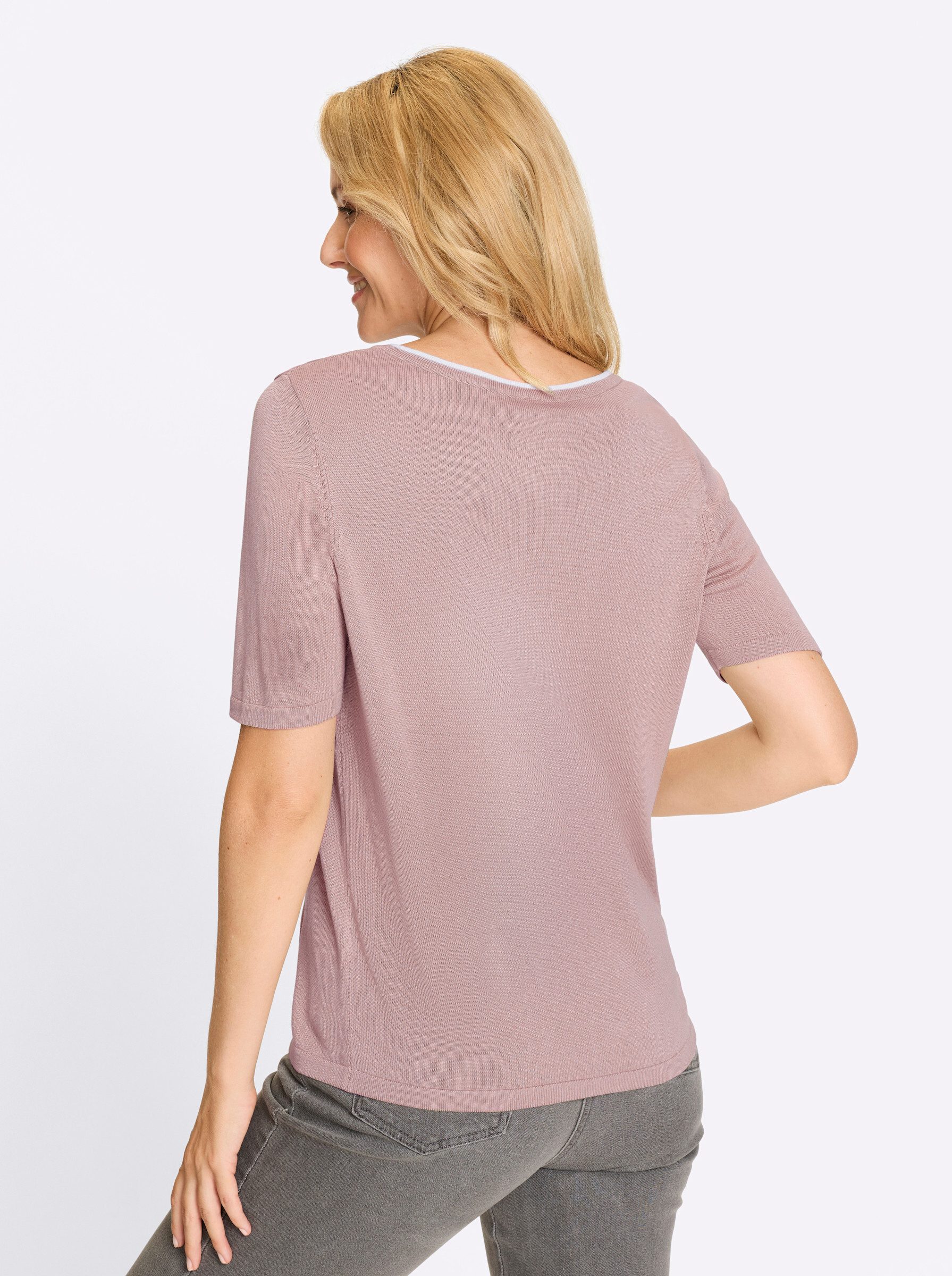 Sieh an! Strickpullover Kurzarm-Pullover günstig online kaufen