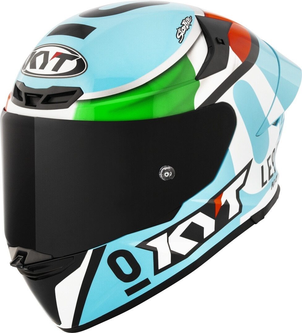 KYT Motorradhelm TT-Revo Leopard Replica Helm, Pinlock, Ratschenverschluss, Spoiler, ECE 22.06