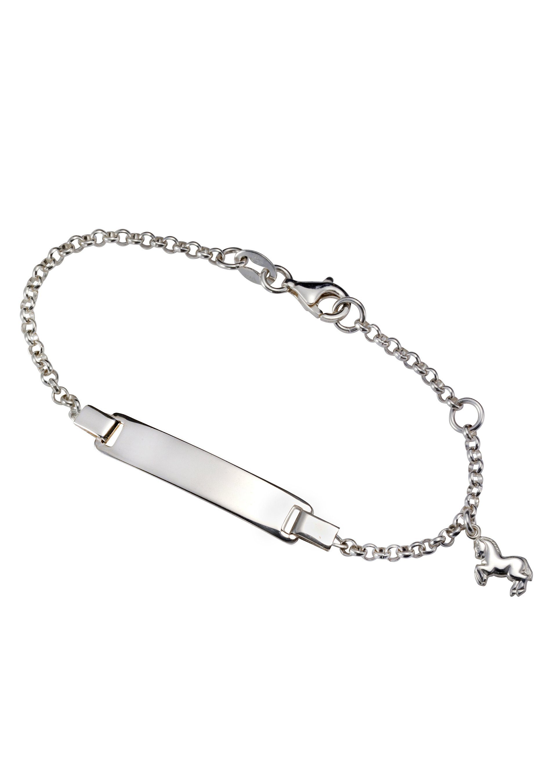 Firetti Armband Schmuck Geschenk Silber 925 Armkette ID-Platte Erbskette Pferd