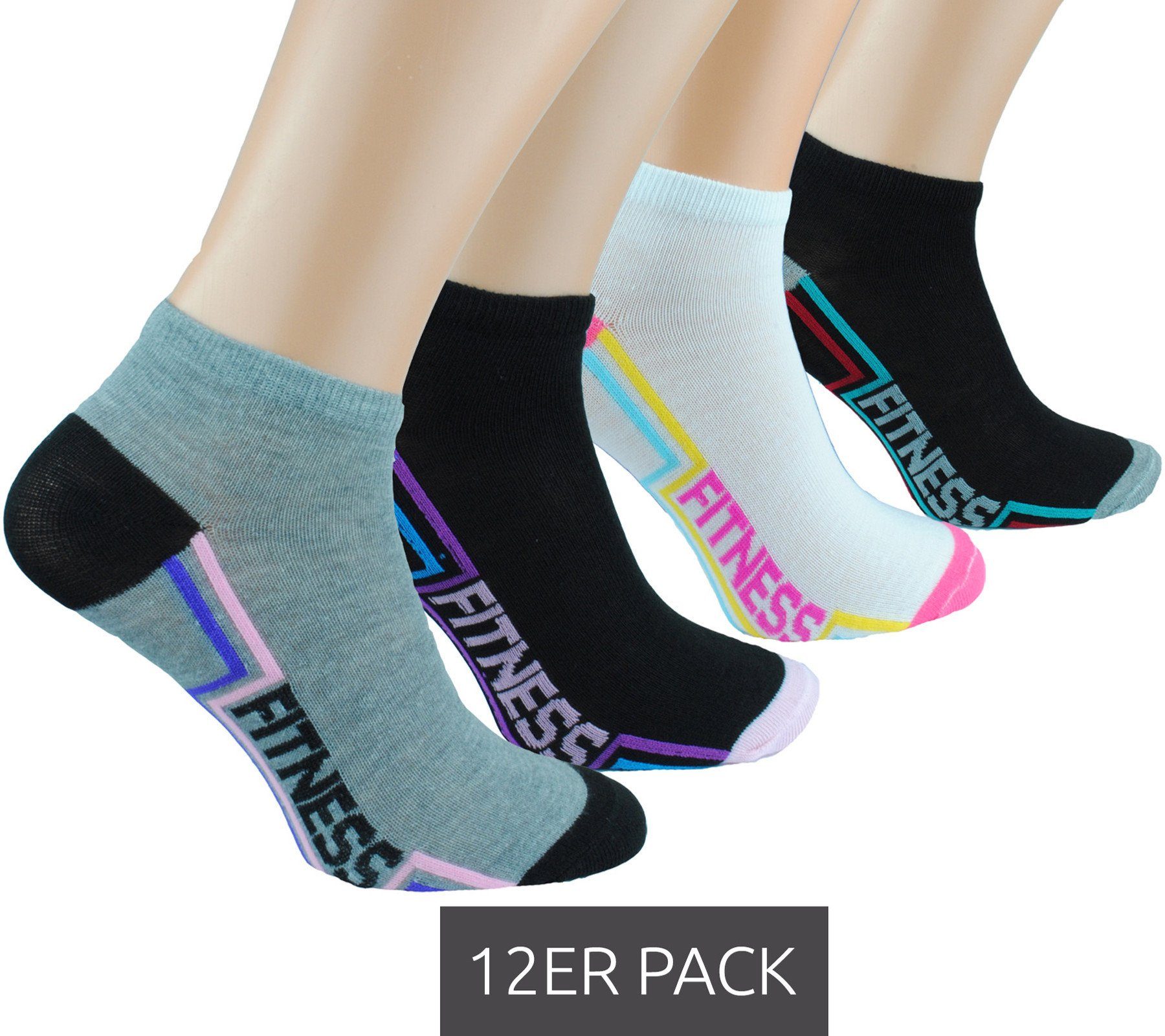 Garcia Pescara Sneakersocken »12er Pack GARCIA PESCARA Sport-Socken  modische Damen Baumwoll-Strümpfe Freizeit-Socken Bunt« online kaufen | OTTO