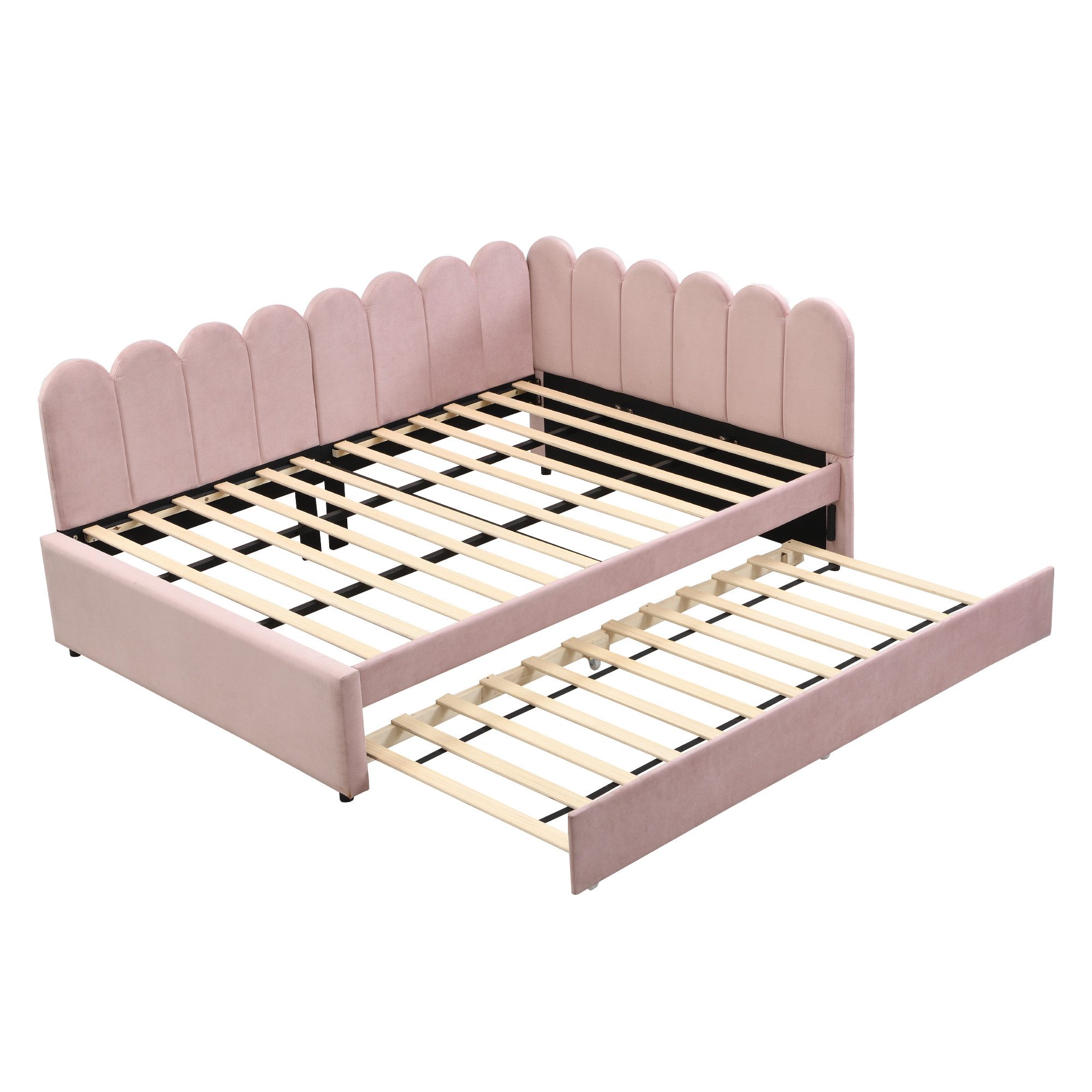 OKWISH Schlafsofa Multifunktionales L-förmiges Polsterbett Kinderbett, günstig online kaufen