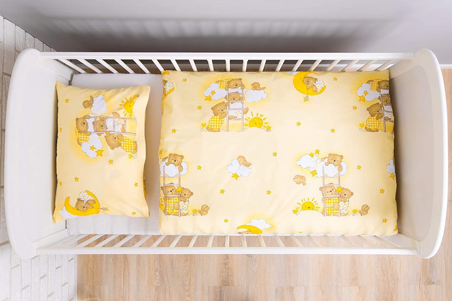 Amilian Kinderbettwäsche 100x135 - Bettwäsche Kinder - Kopfkissenbezug 40x60 cm Babybettwäsche, 2 teilig, 100% Baumwolle, für Mädchen und Jungen – Bild 4 von 5