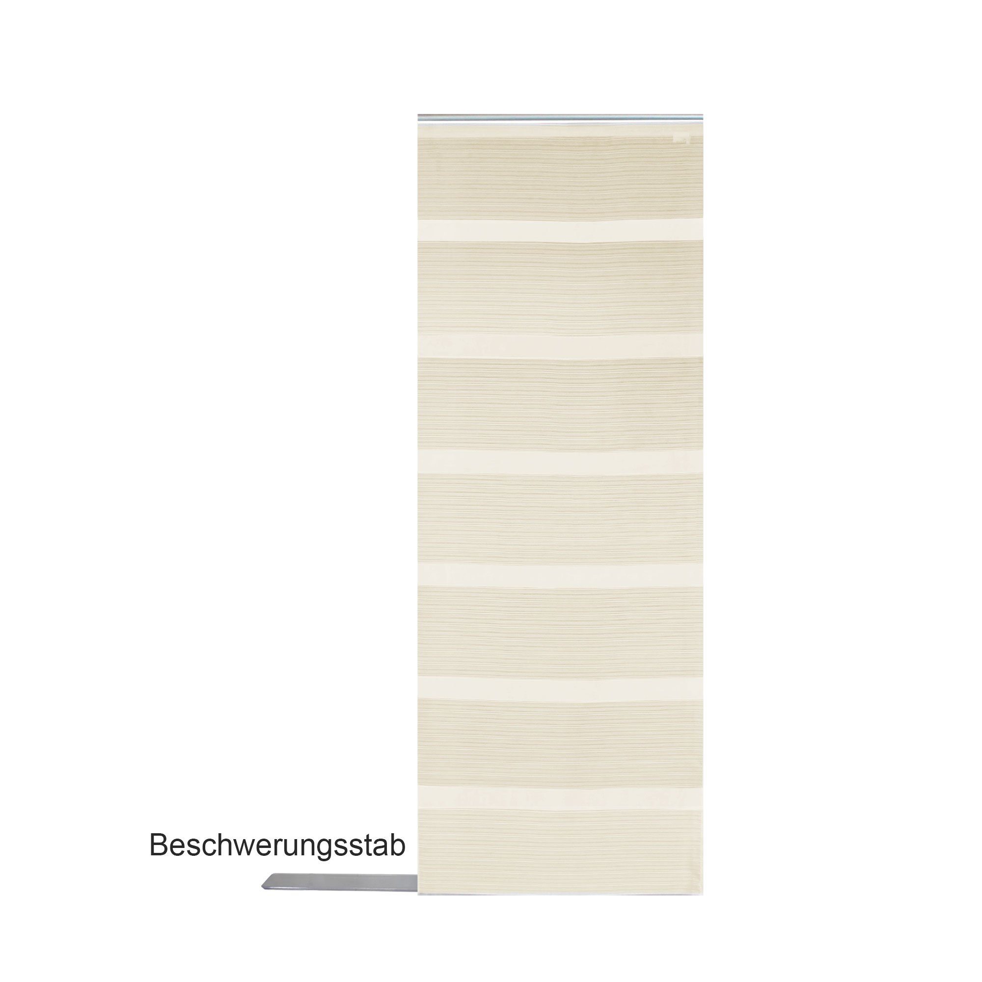 Haus und Deko Schiebegardine Flächenvorhang 60x245 cm halbtransparent gestreift Schiebegardine (1 St), Paneelwagen, halbtransparent, Polyester – Bild 3 von 5
