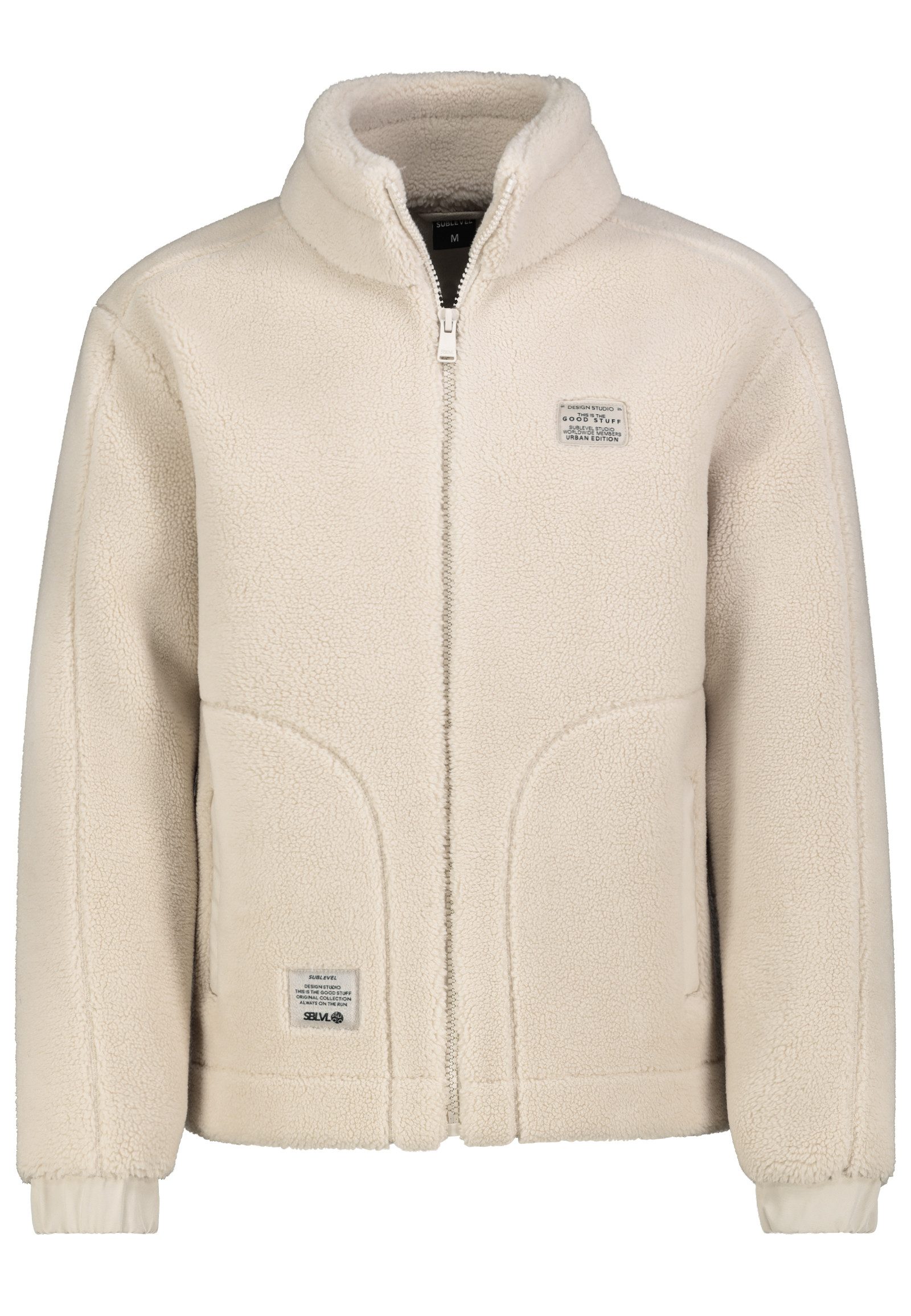 SUBLEVEL Blouson Modernes Design Stehkragen Langarm für Herren (1-St) Flauschige Haptik, Halsnaher Abschluss, Geräumige Fronttaschen