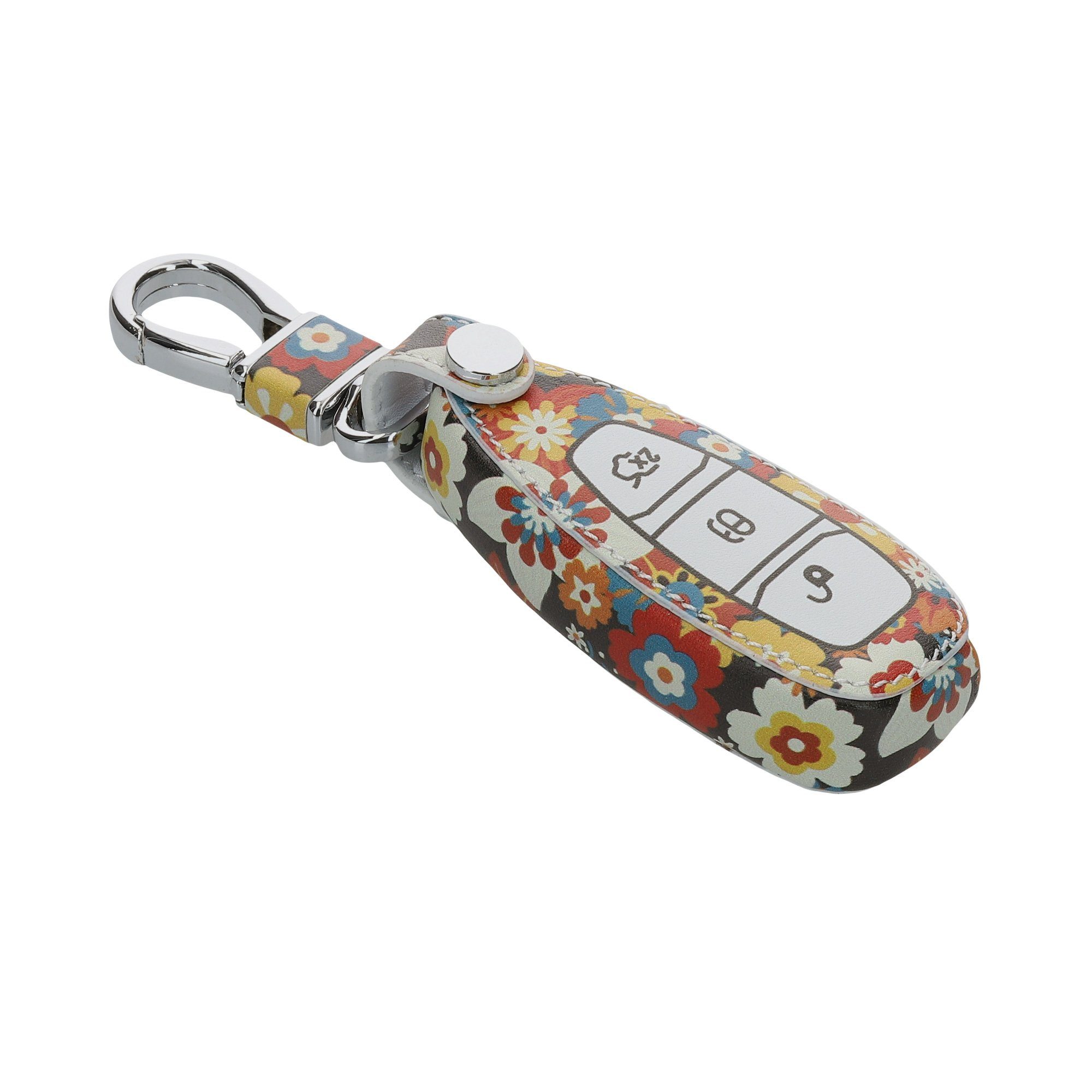 Schlüsselhülle Hülle, Kunstleder Schlüsseltasche Autoschlüssel für kwmobile Schutzhülle Cover Ford Ford