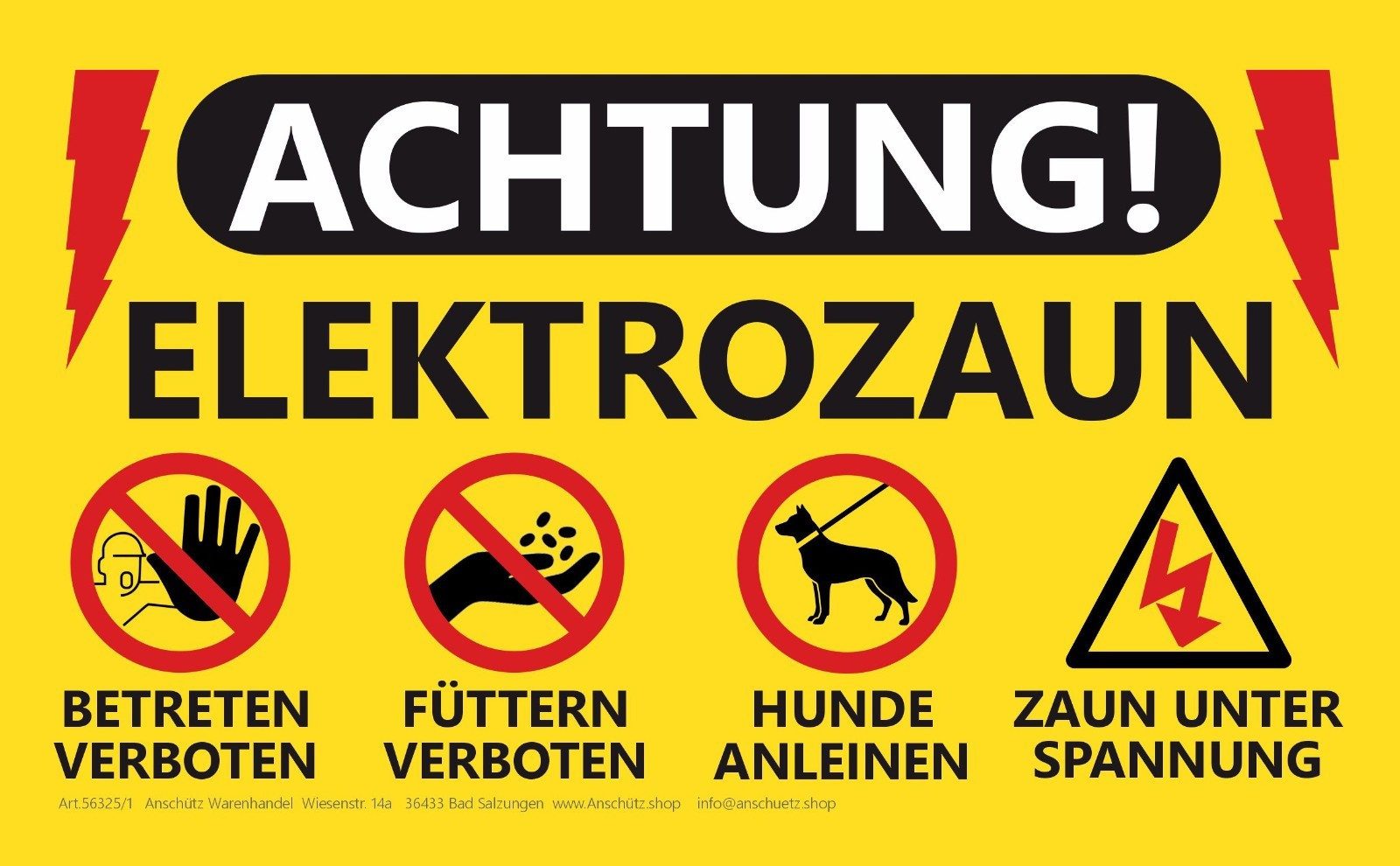 Anschütz Warnschild Warnschild