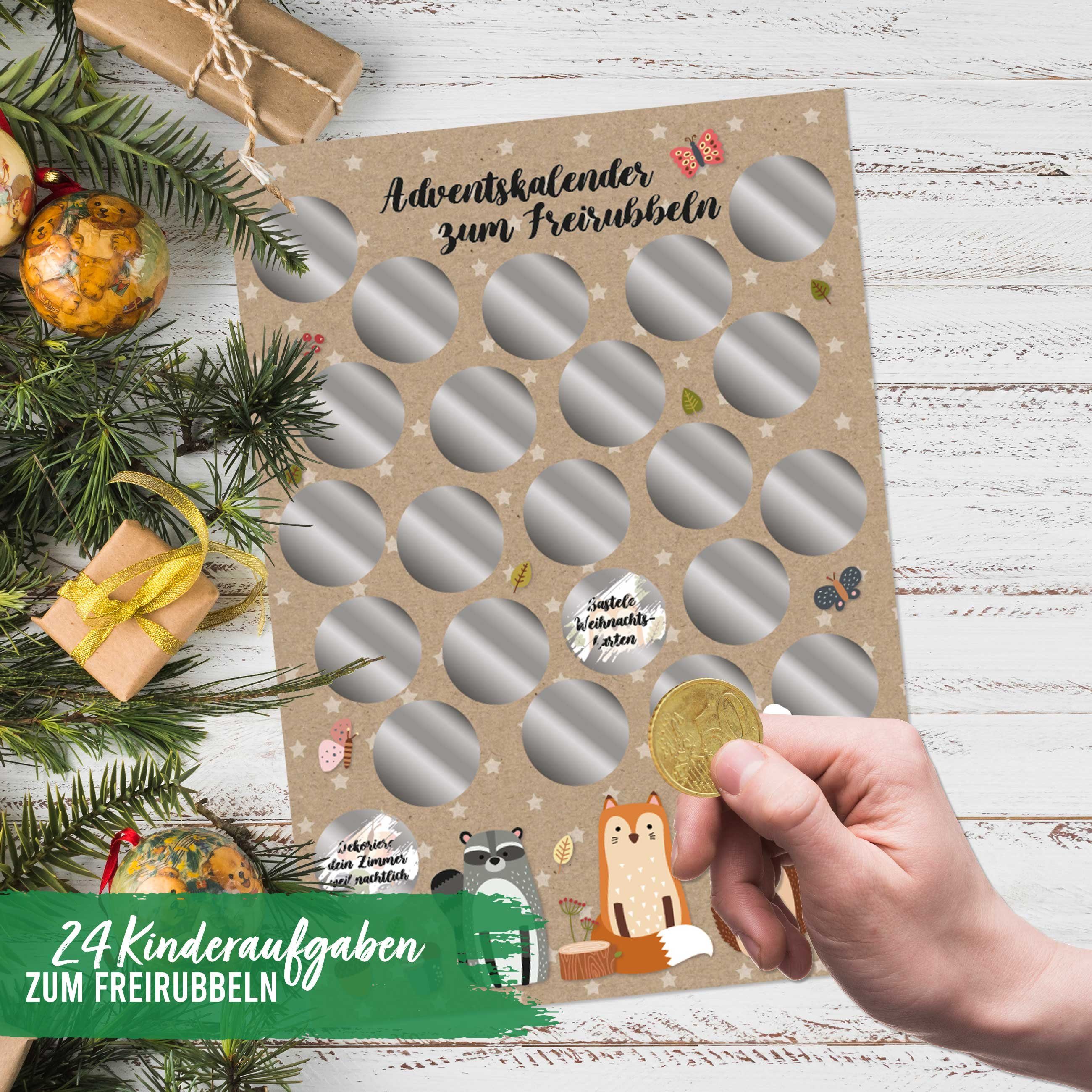 PAPIERDRACHEN Adventskalender Adventskalender zum Freirubbeln