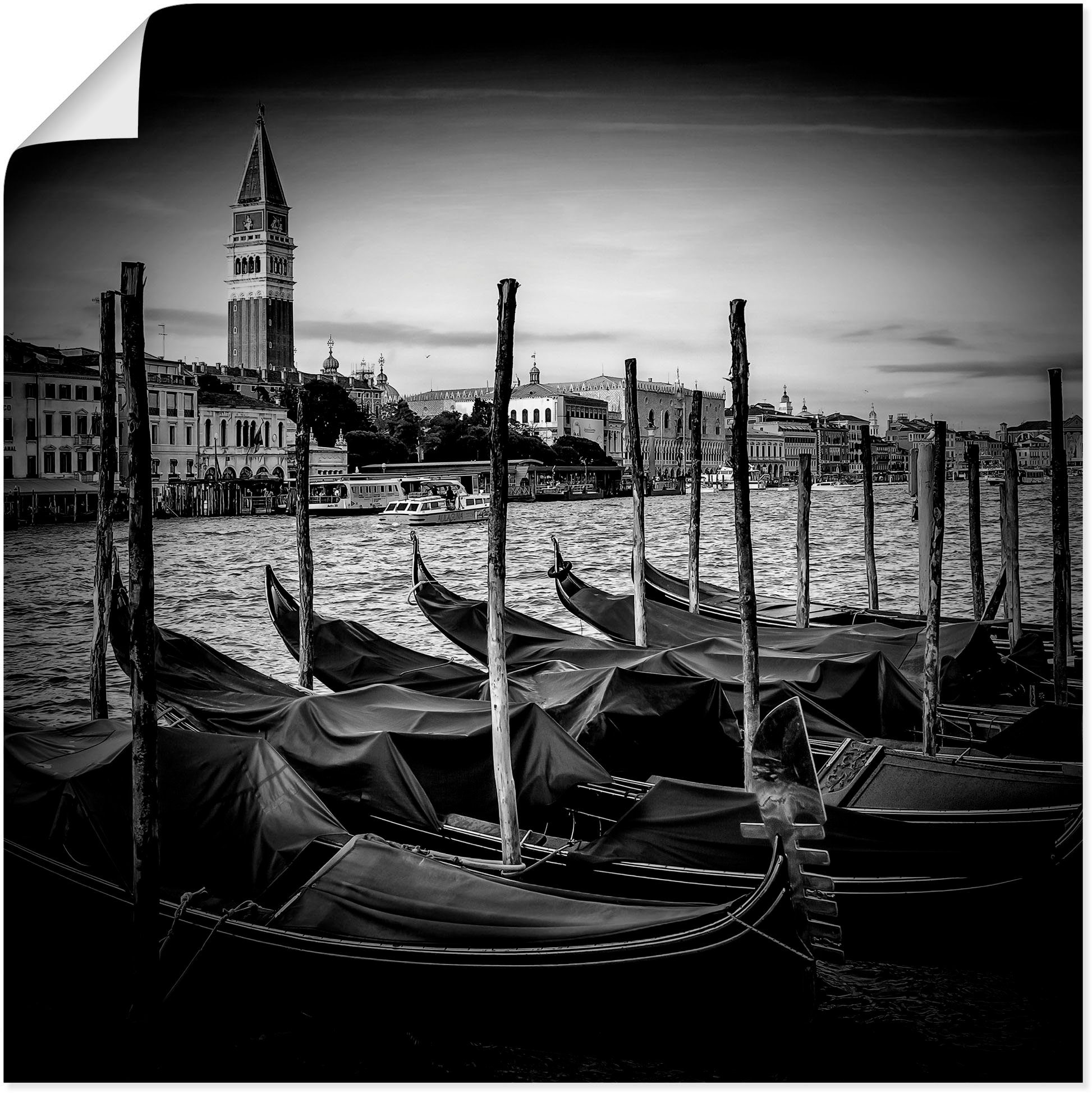 Poster Wandaufkleber Venedig Alubild, Artland (1 & als oder St), Italien Wandbild Leinwandbild, Größen Canal in Grande versch. Markusturm,