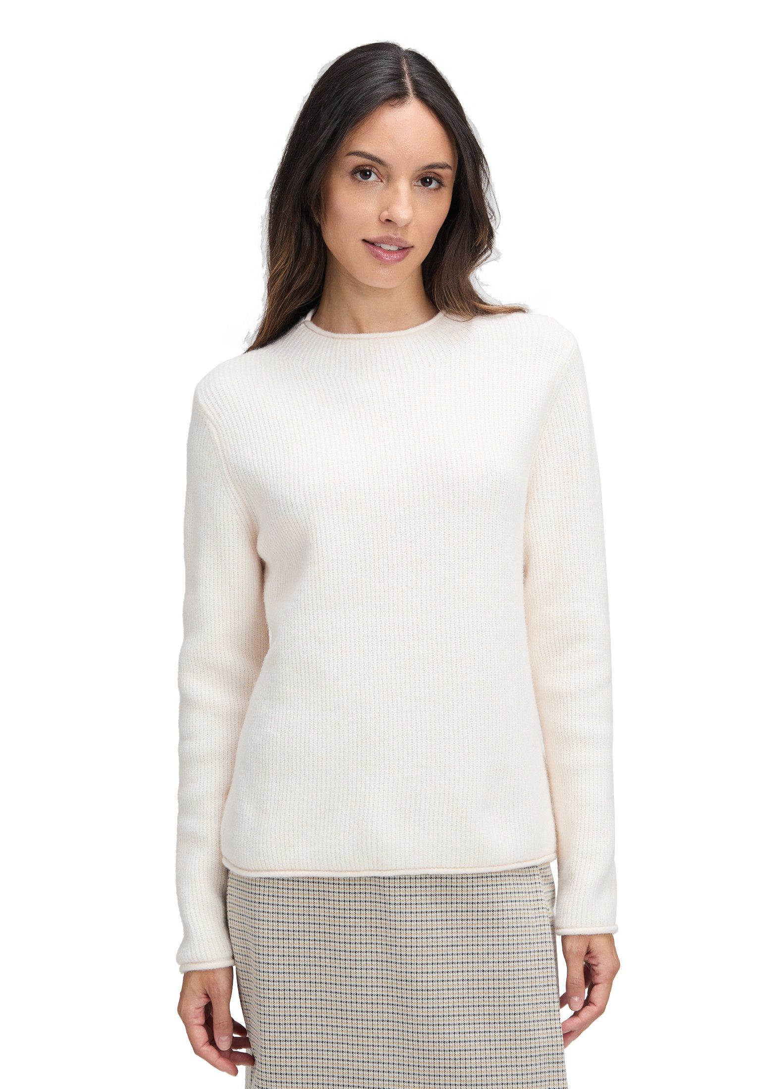 Cartoon Strickpullover Damen Strickpullover mit Stehkragen (1-tlg) günstig online kaufen