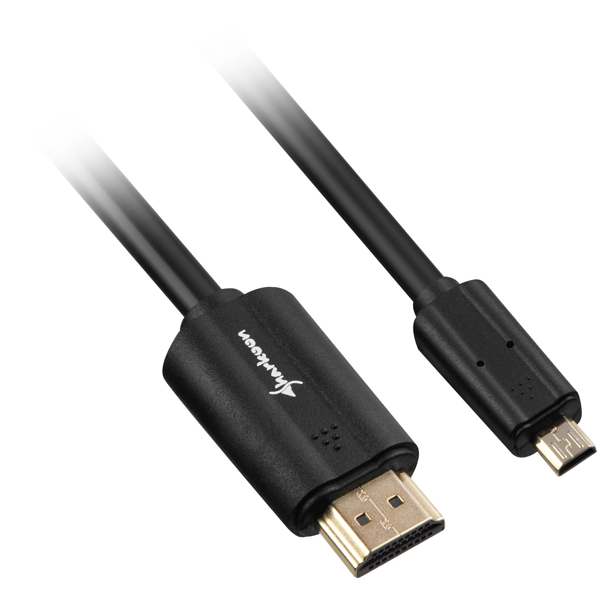 Sharkoon Sharkoon Kabel HDMI Stecker > micro HDMI Stecker, (1,5 Meter, HDMI 4K) Audio- & Video-Kabel