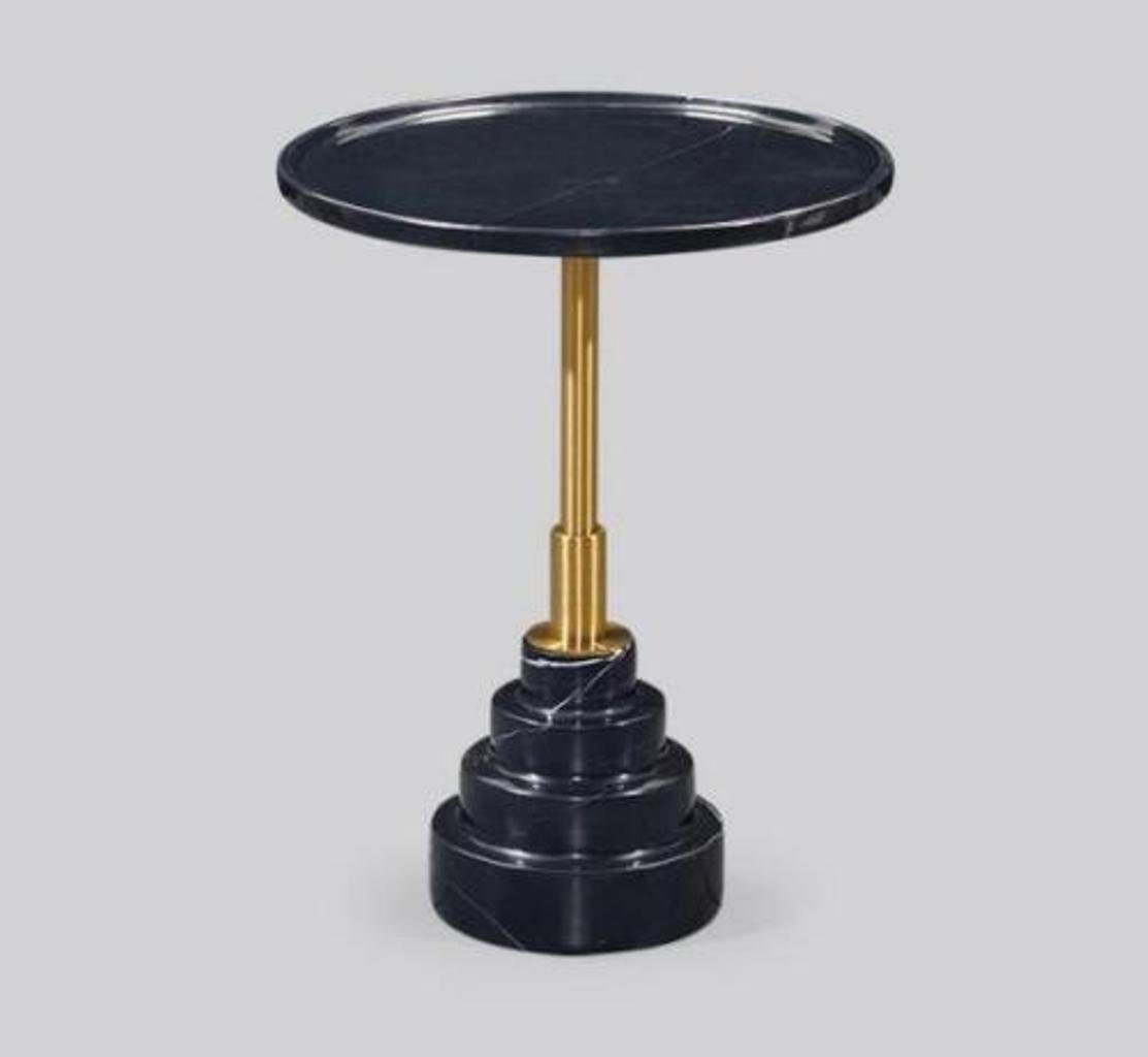 JVmoebel Beistelltisch Modern Schwarz Couchtisch Luxus Marmor Tisch Beistell Wohnzimmer (1-St., 1x nur Beistelltisch), Made in Europa