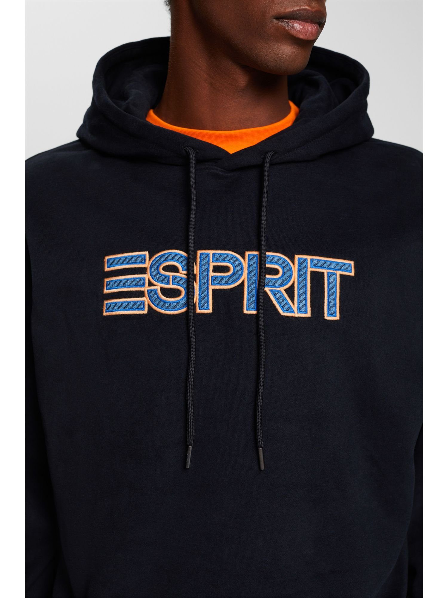 BLACK (1-tlg) Esprit Logo-Hoodie Sweatshirt Baumwollmix aus