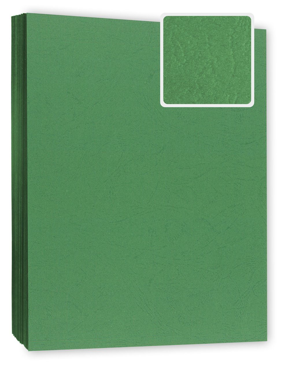 Kopierladen Berlin Papierkarton Bindekarton / Deckblatt, DIN A4 240 g/m², 100 Stück in Lederoptik grün
