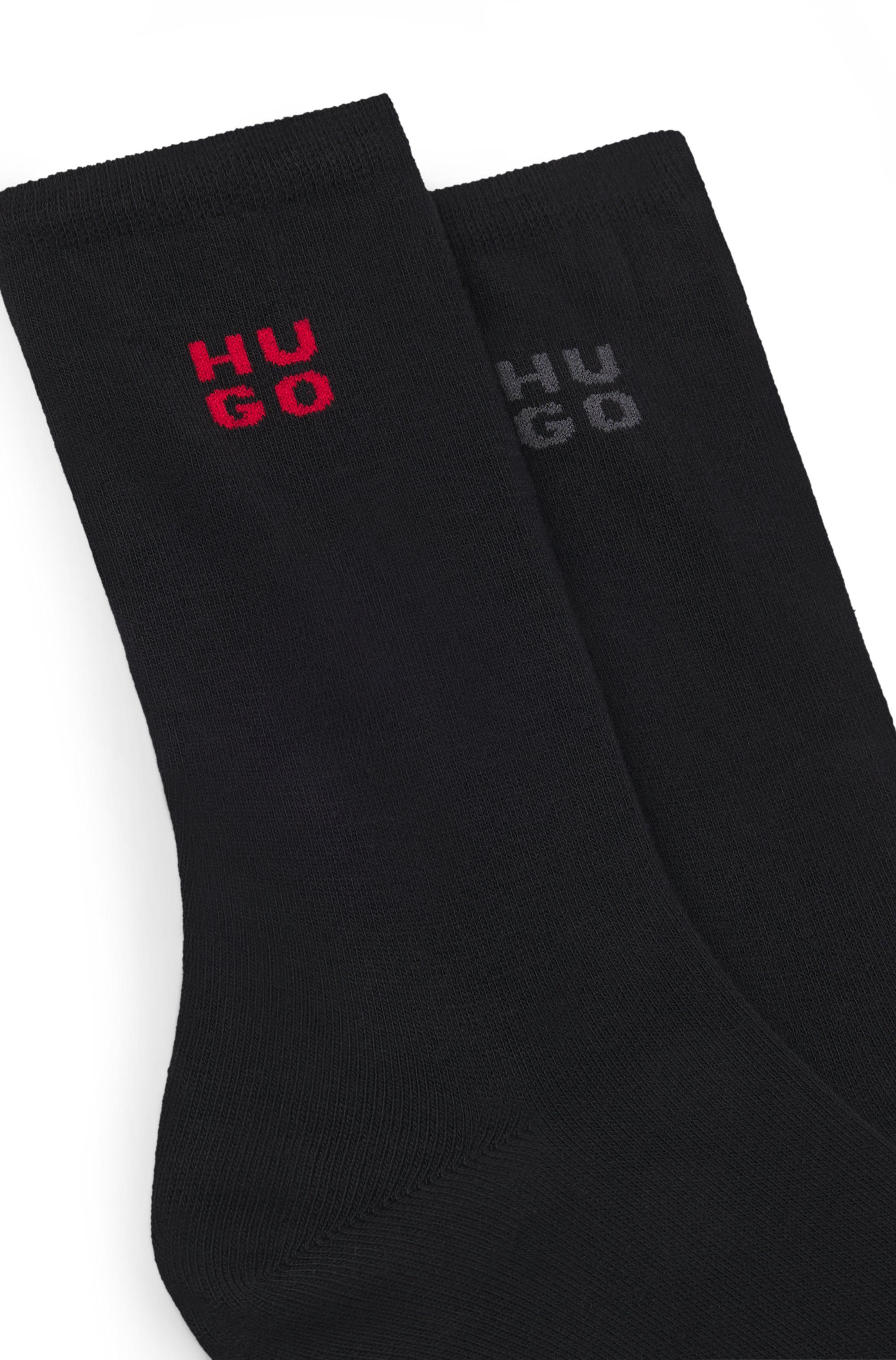 HUGO Socken 2P RS UNI LOGO CC (2-Paar) mit dezentem Logo, nahtlose Verarbeitung