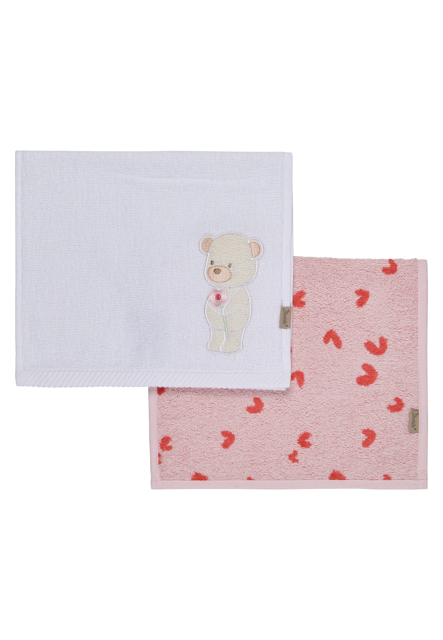 Sterntaler® Handtücher Kinderhandtuch 2er-Pack BÄR Betty, Frottee (1-St), Kinderhandtuch DP, aus Frottee, schöne Webkanten, süßer Applikationen – Bild 2 von 5